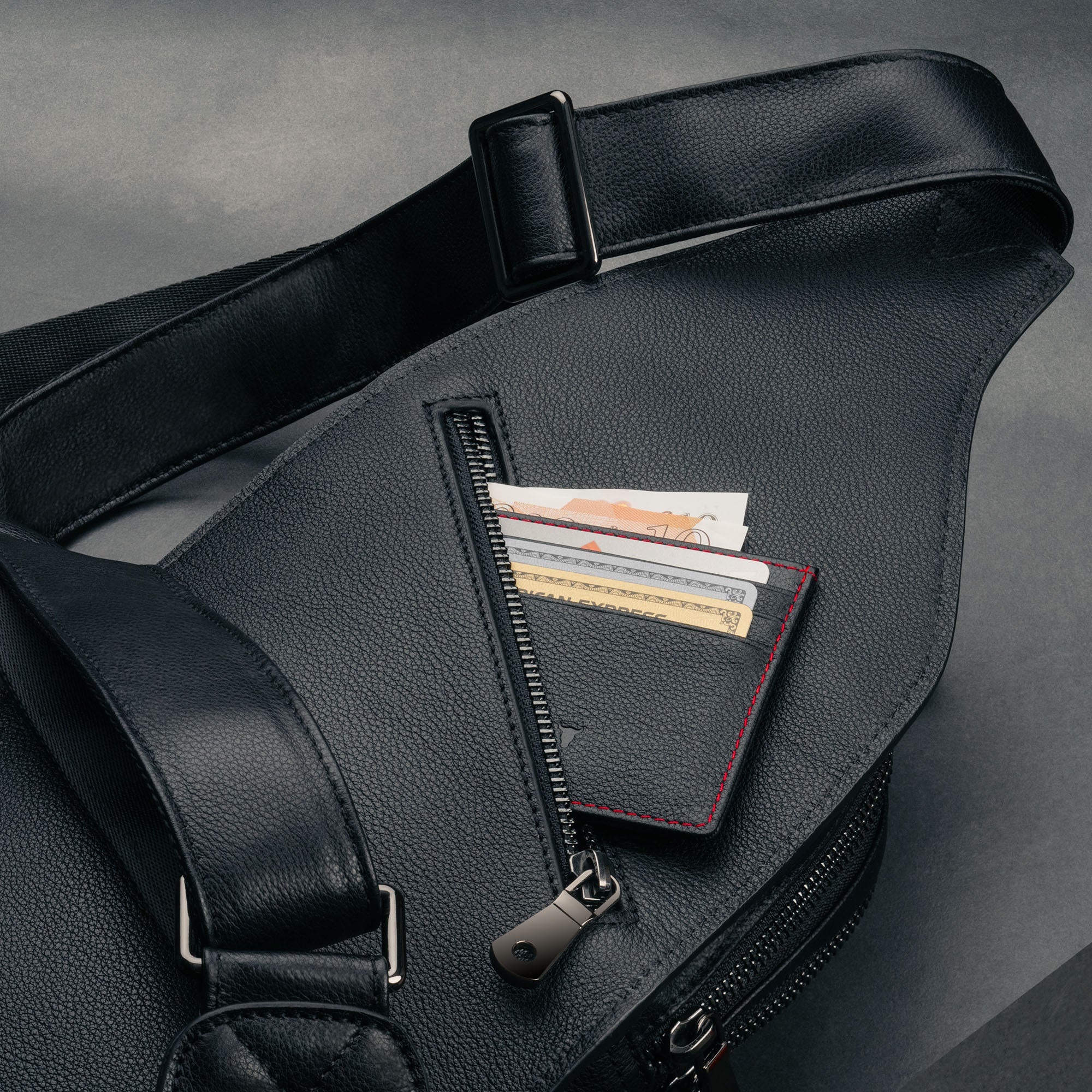 Leather Crossbody Sling Bag - Image 4