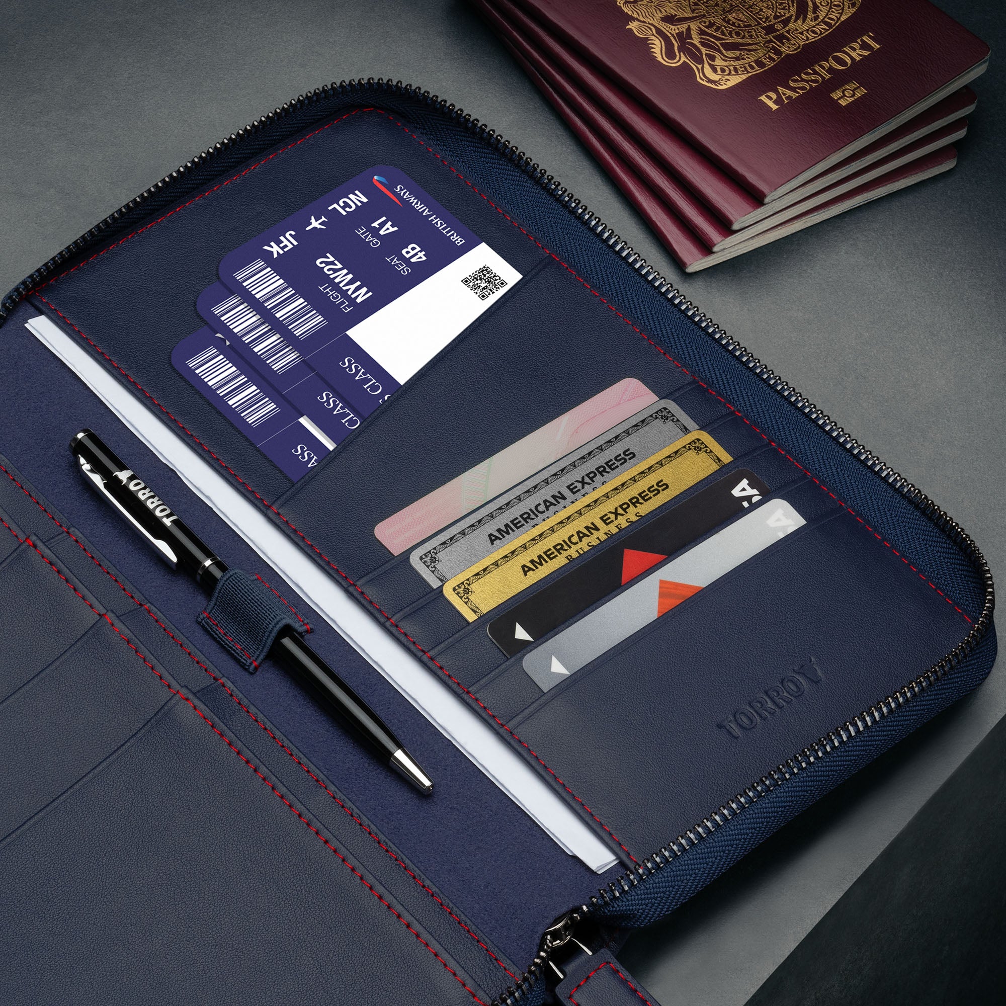 Leather Family Passport Holder and Document Organiser - Image 13