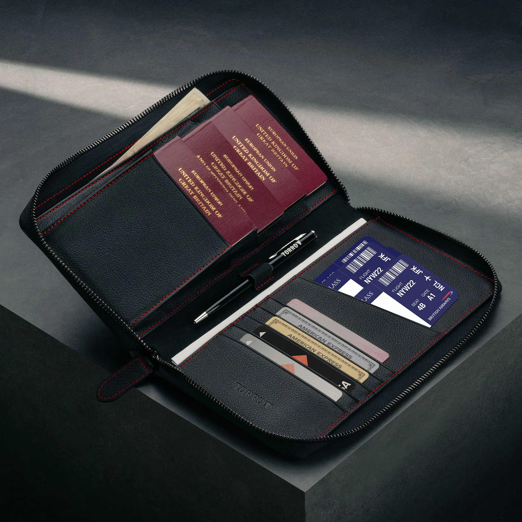 Leather Family Passport Holder and Document Organiser - Image 4