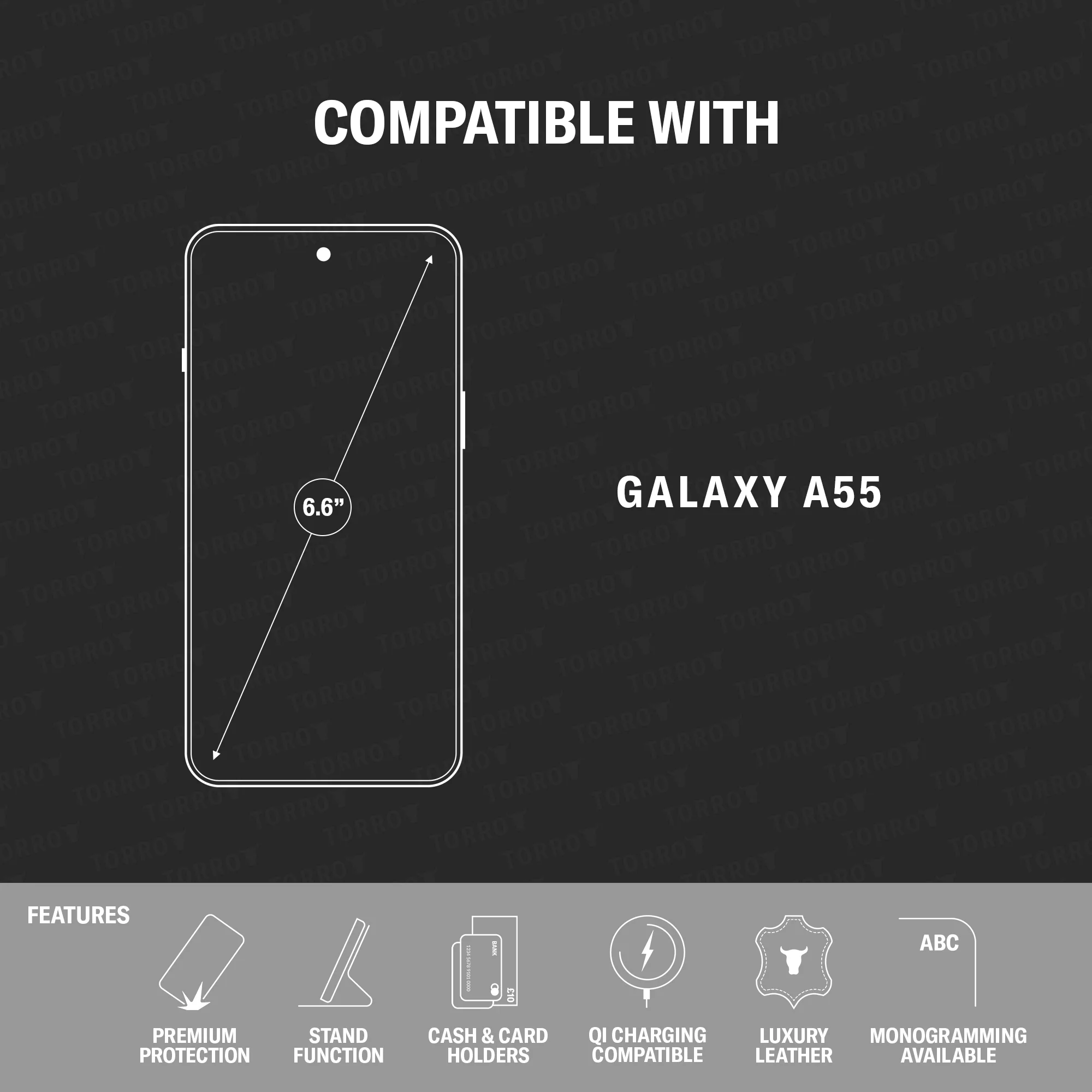 Galaxy A55 Leather Wallet Case (with Stand Function) - Image 2