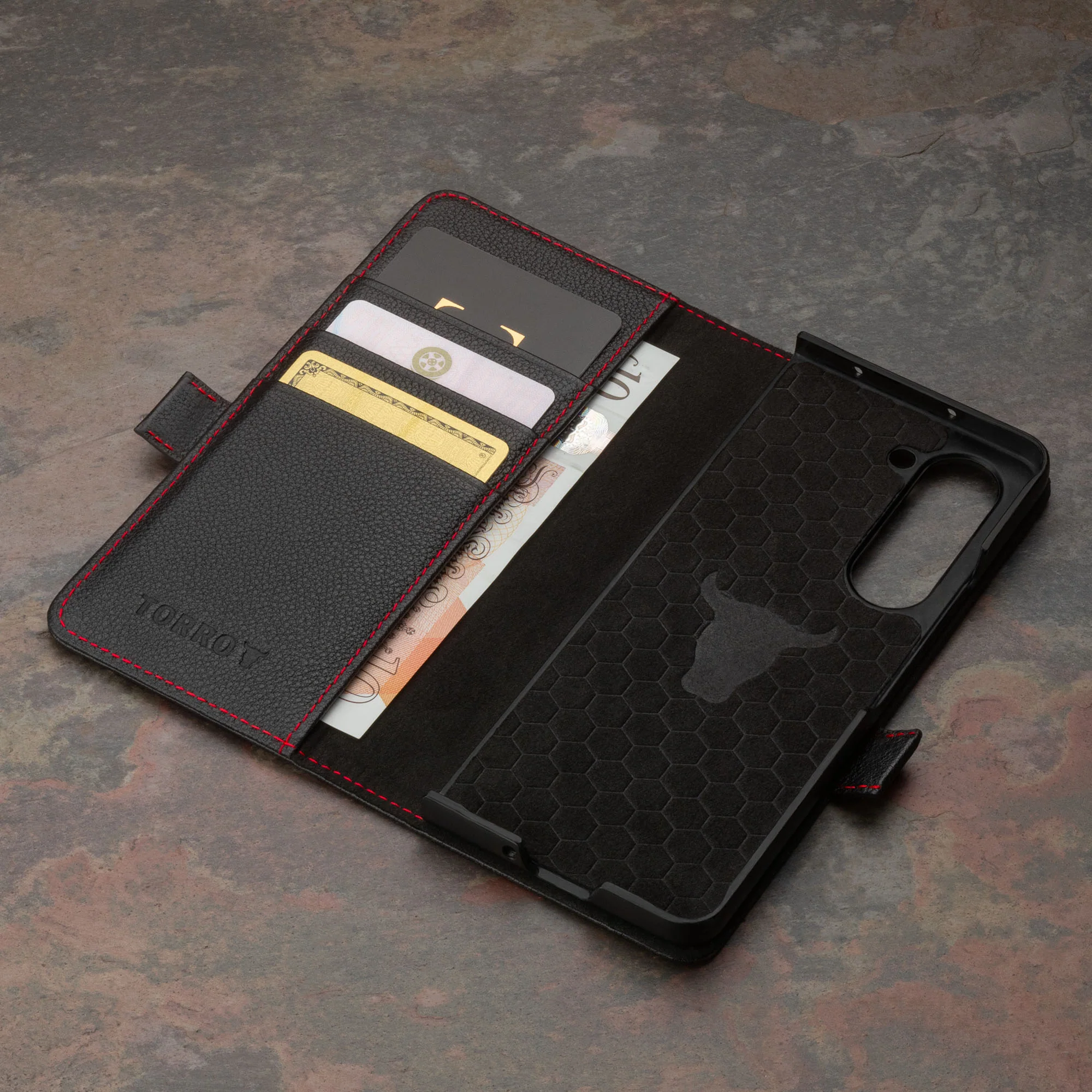 Galaxy Z Fold5 Leather Case (with Stand Function) - Image 4