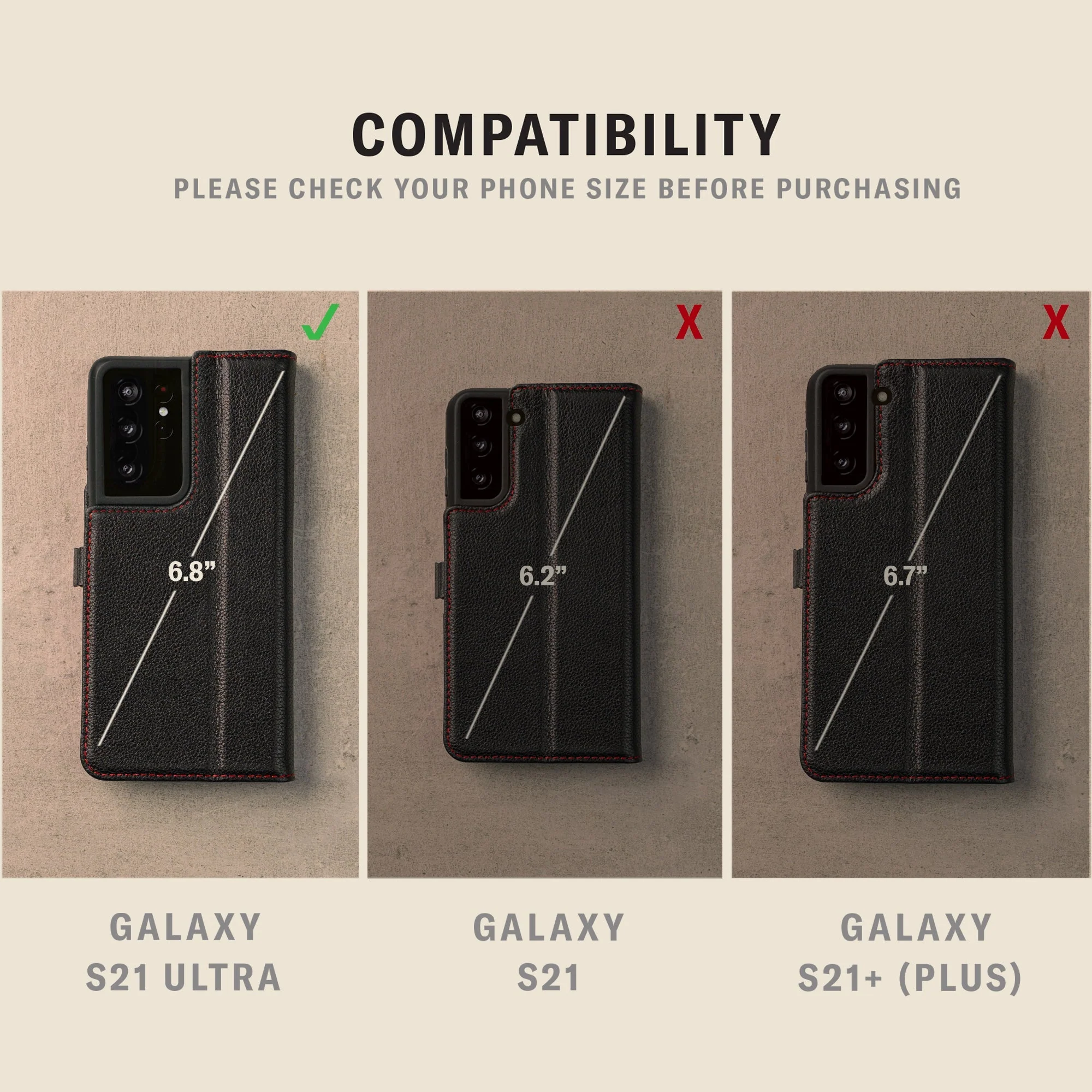 Galaxy S21 Ultra 5G Leather Case (with stand function) - Image 2