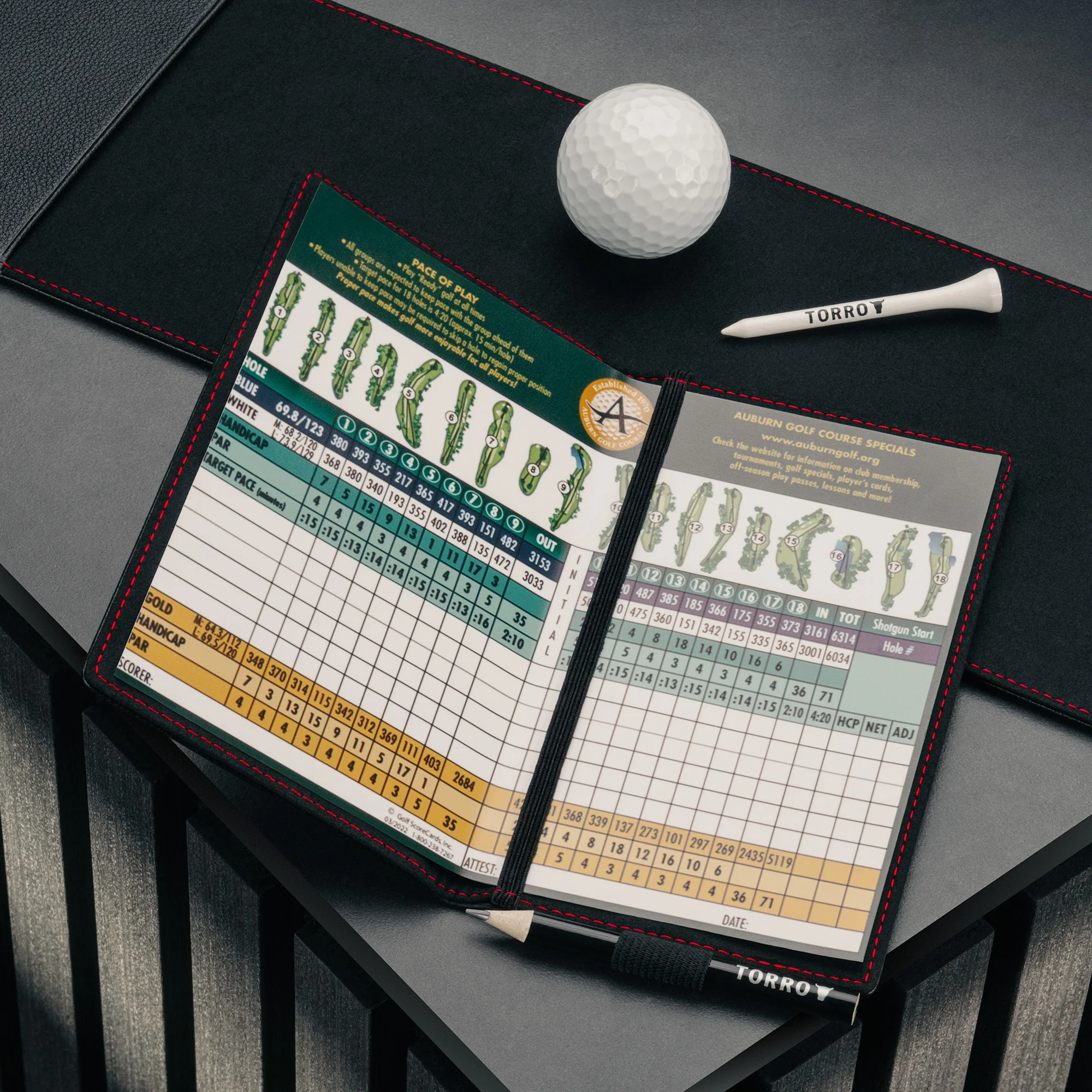 Leather Golf Scorecard Holder and Yardage Book Cover (PRO Edition) - Image 3