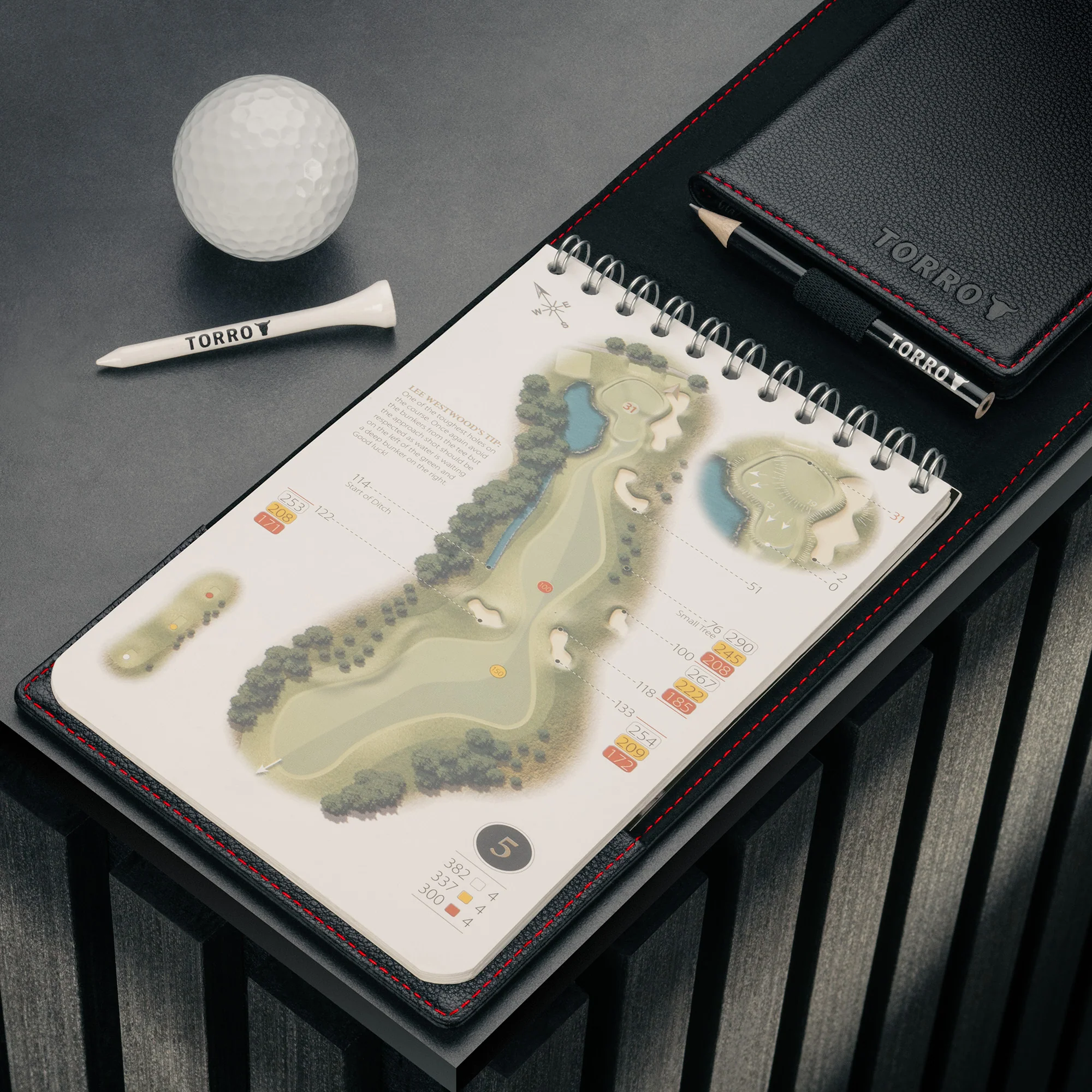 Leather Golf Scorecard Holder and Yardage Book Cover (PRO Edition) - Image 4
