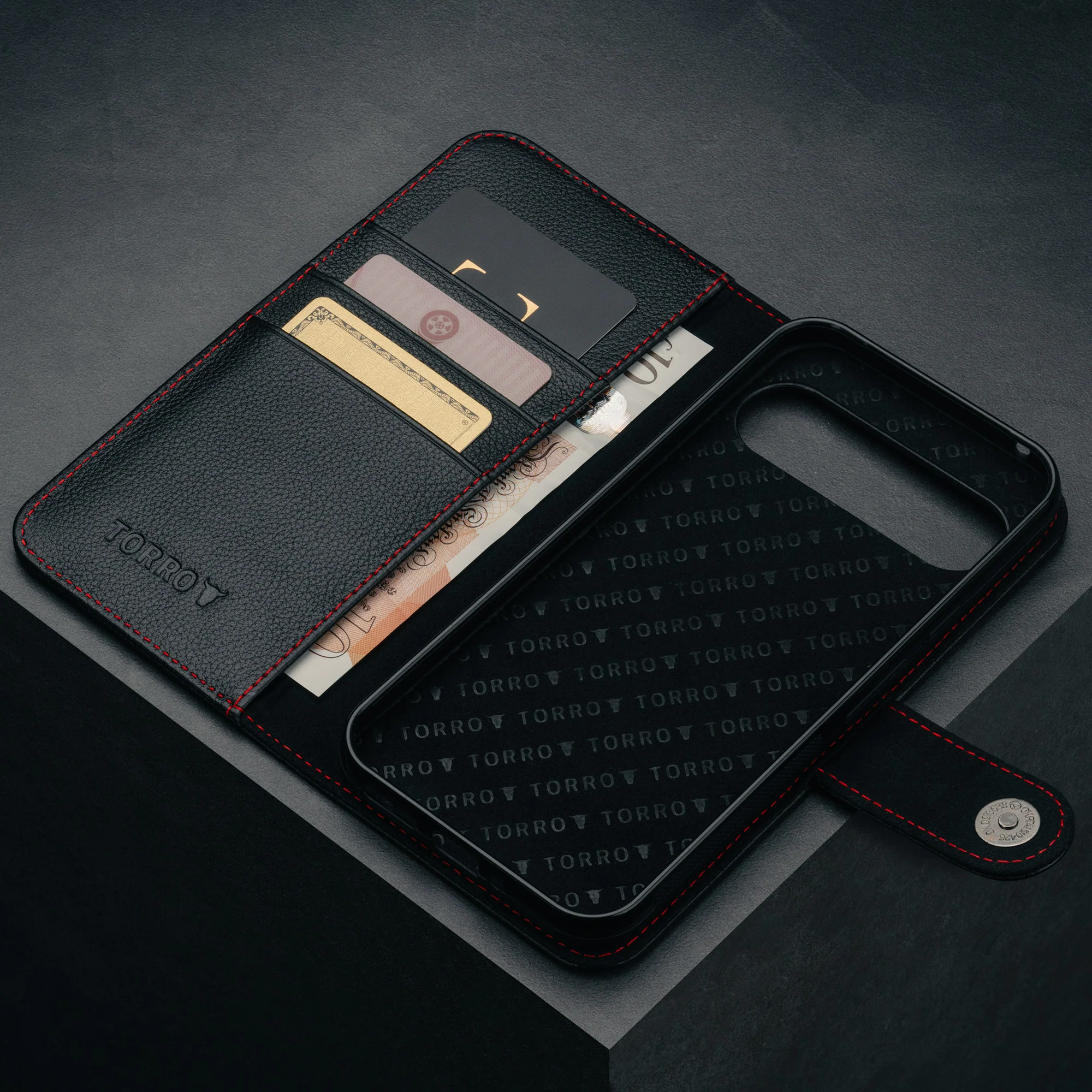 Google Pixel 9 Pro XL Leather Wallet Case (with Stand Function) - Image 5