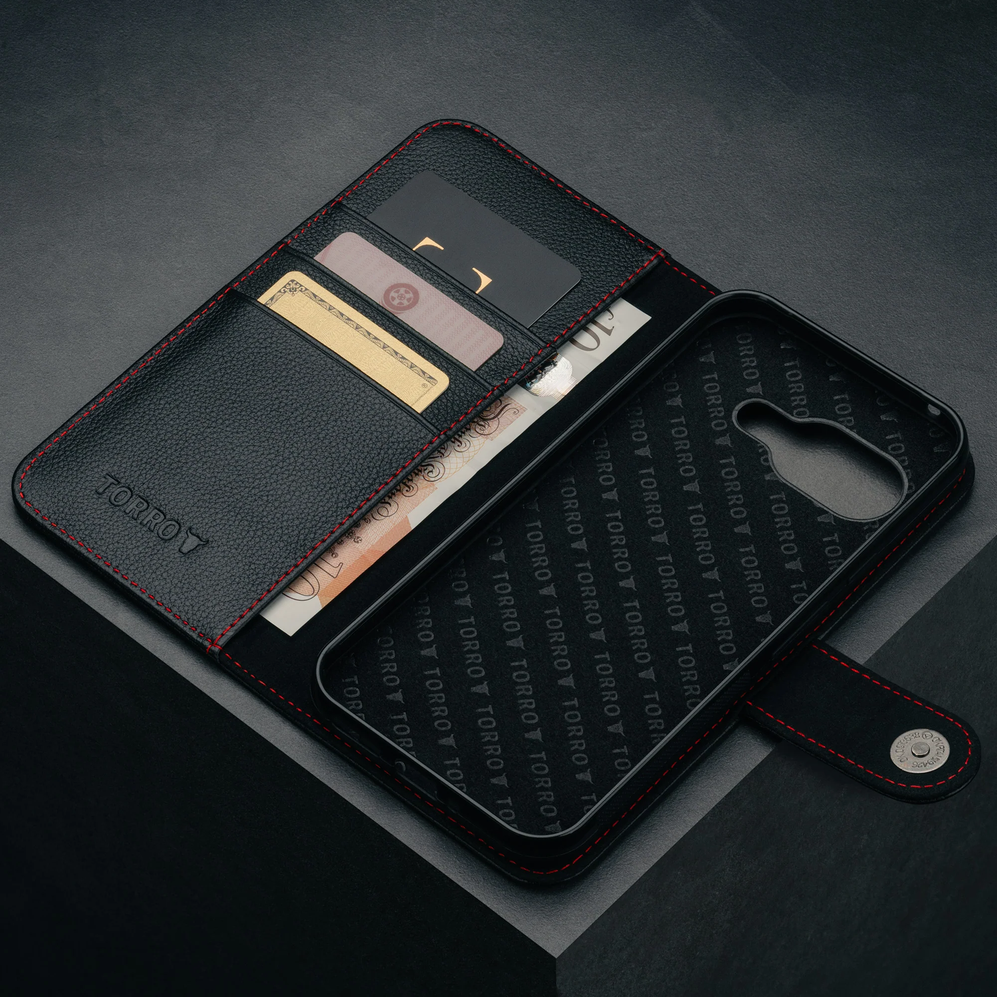 Google Pixel 9a Leather Wallet Case (with Stand Function) - Image 4