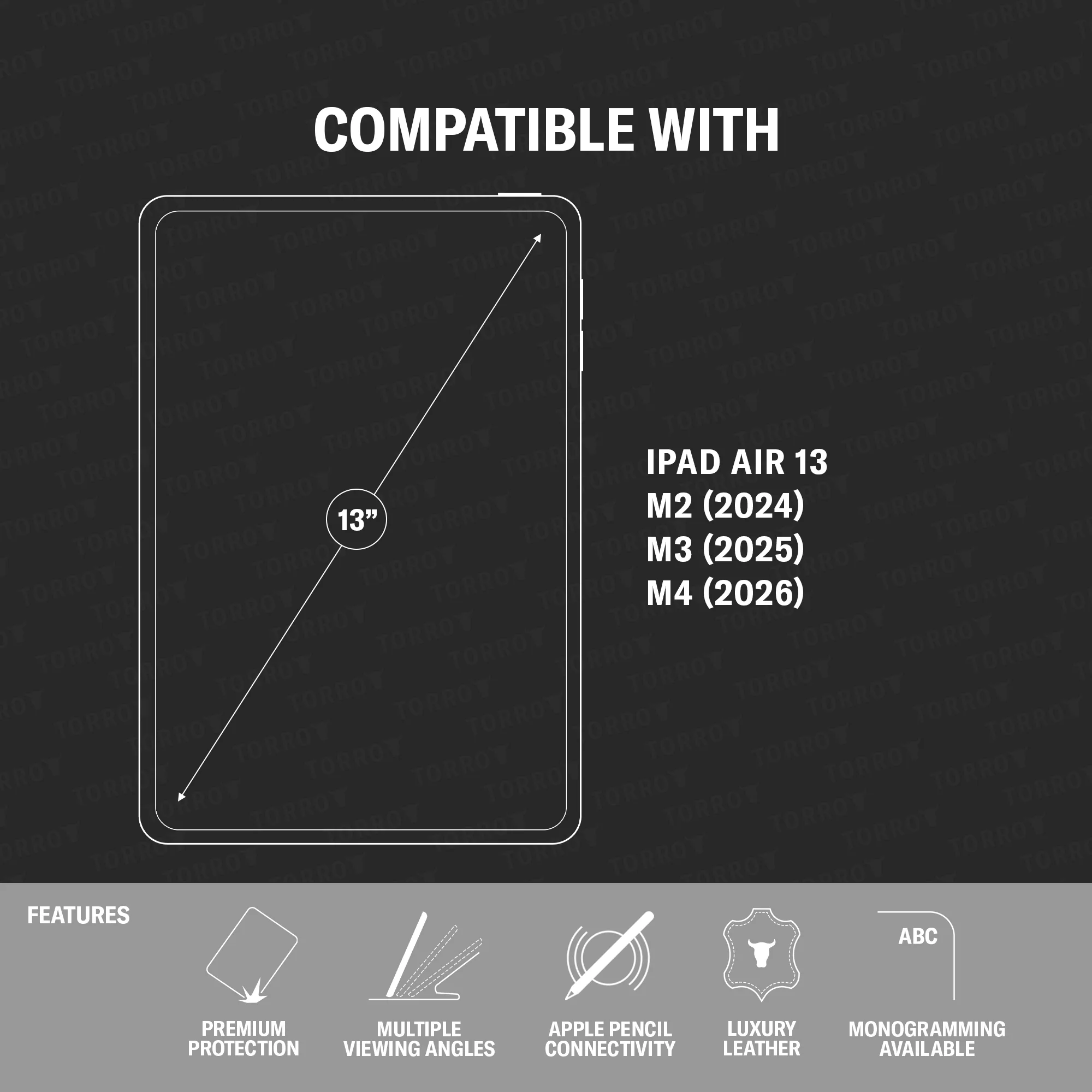 iPad Air 13" Leather Case (M2/M3/M4) - Image 3