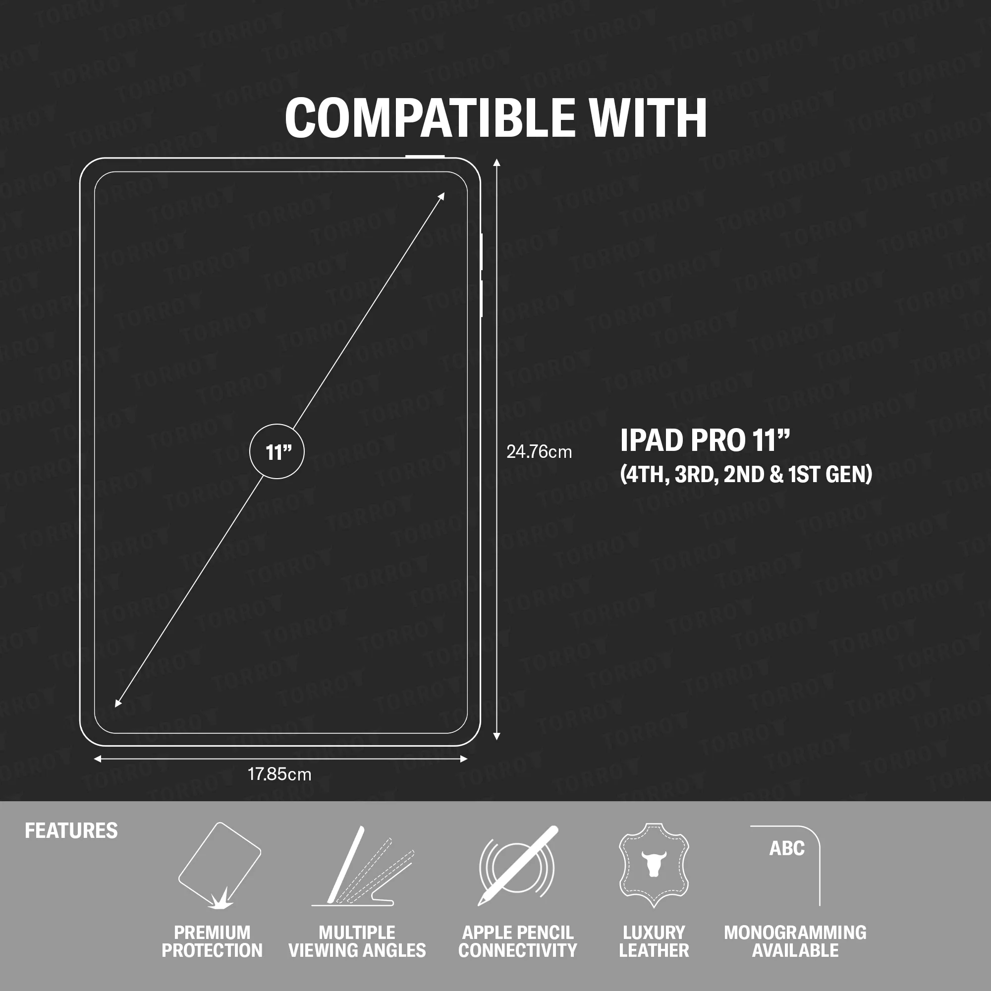 iPad Pro 11" Leather Case (4th, 3rd, 2nd & 1st Gen) - Image 3