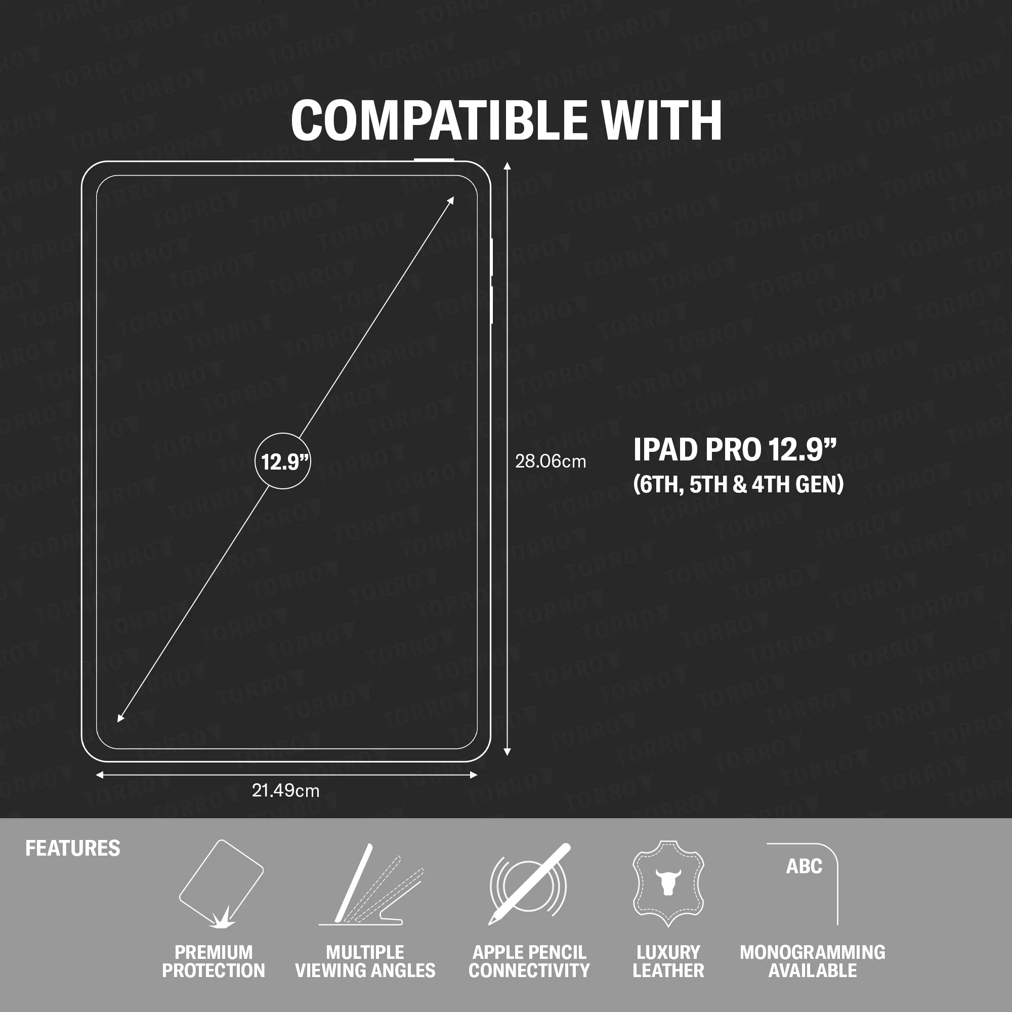 iPad Pro 12.9" Leather Case (6th, 5th & 4th Gen) - Image 3