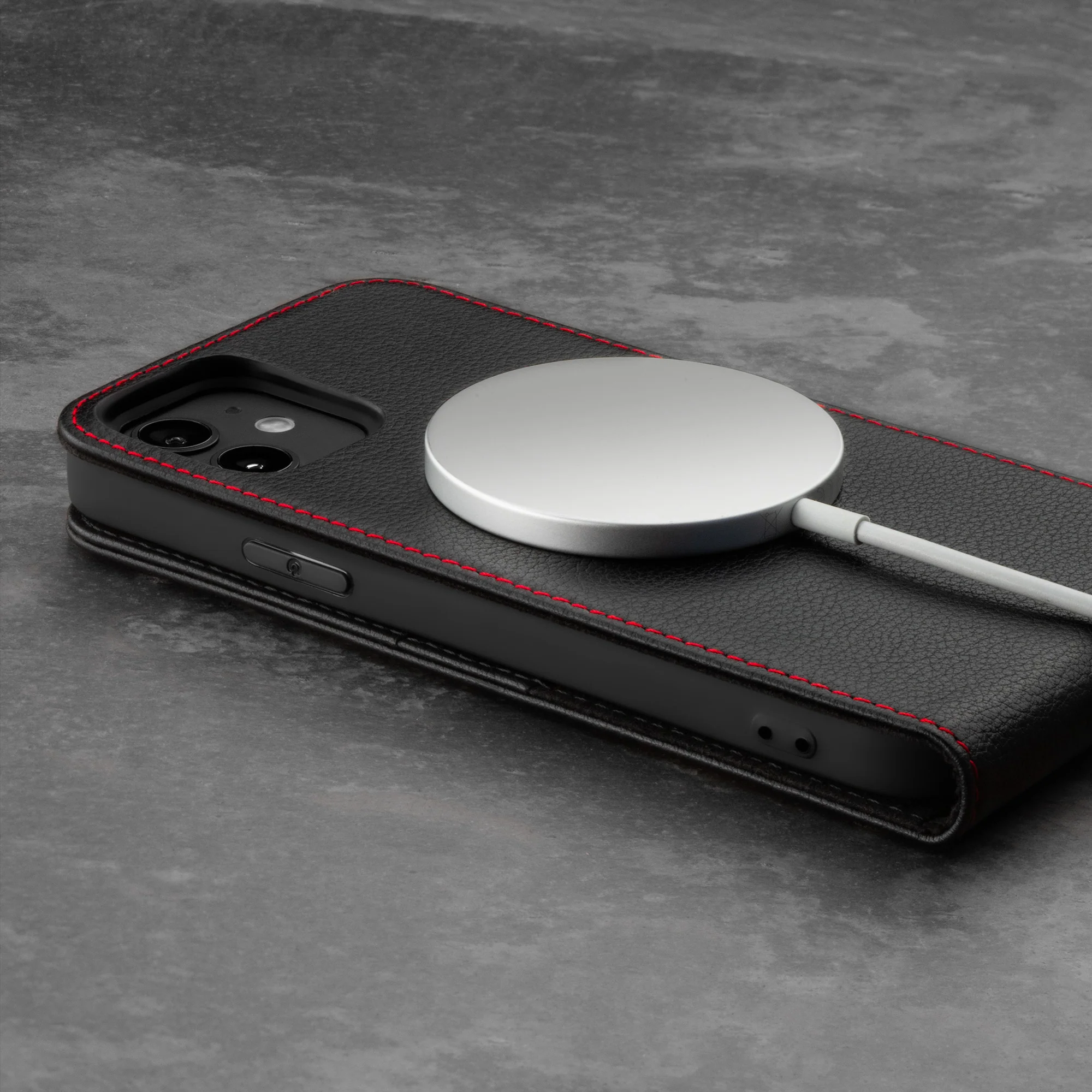 iPhone 12 / 12 Pro Leather Flip Case (MagSafe Charging) - Image 4