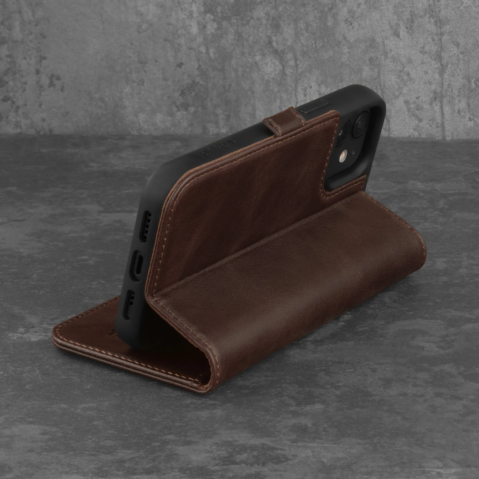 iPhone 12 Mini Leather Case (with Stand function) - Image 9