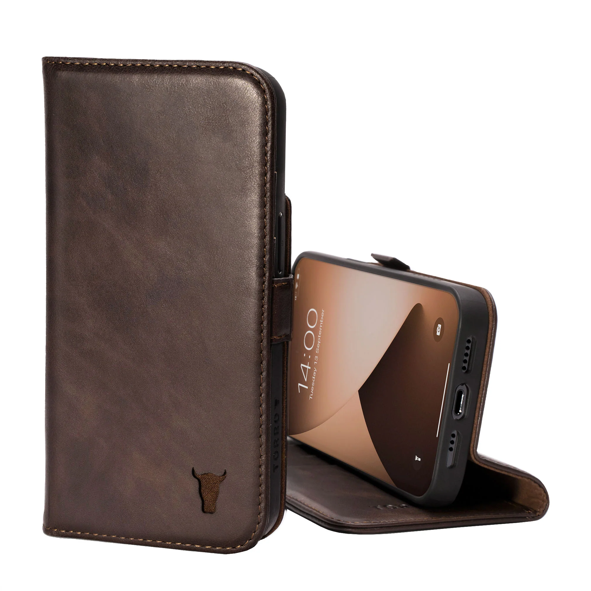 iPhone 12 / 12 Pro Leather Case (with Stand function) - Image 3