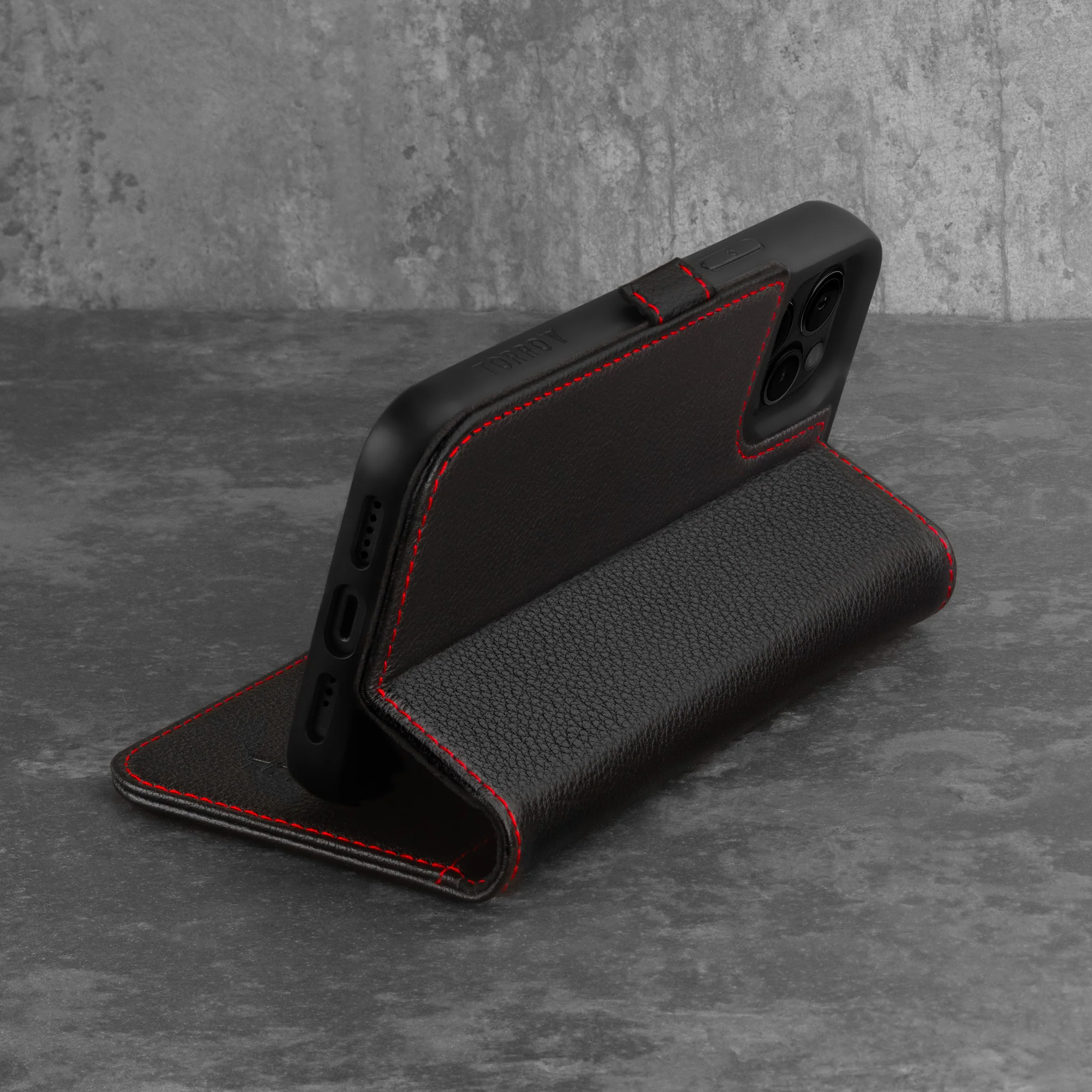 iPhone 12 Pro Max Leather Case (with Stand function) - Image 4