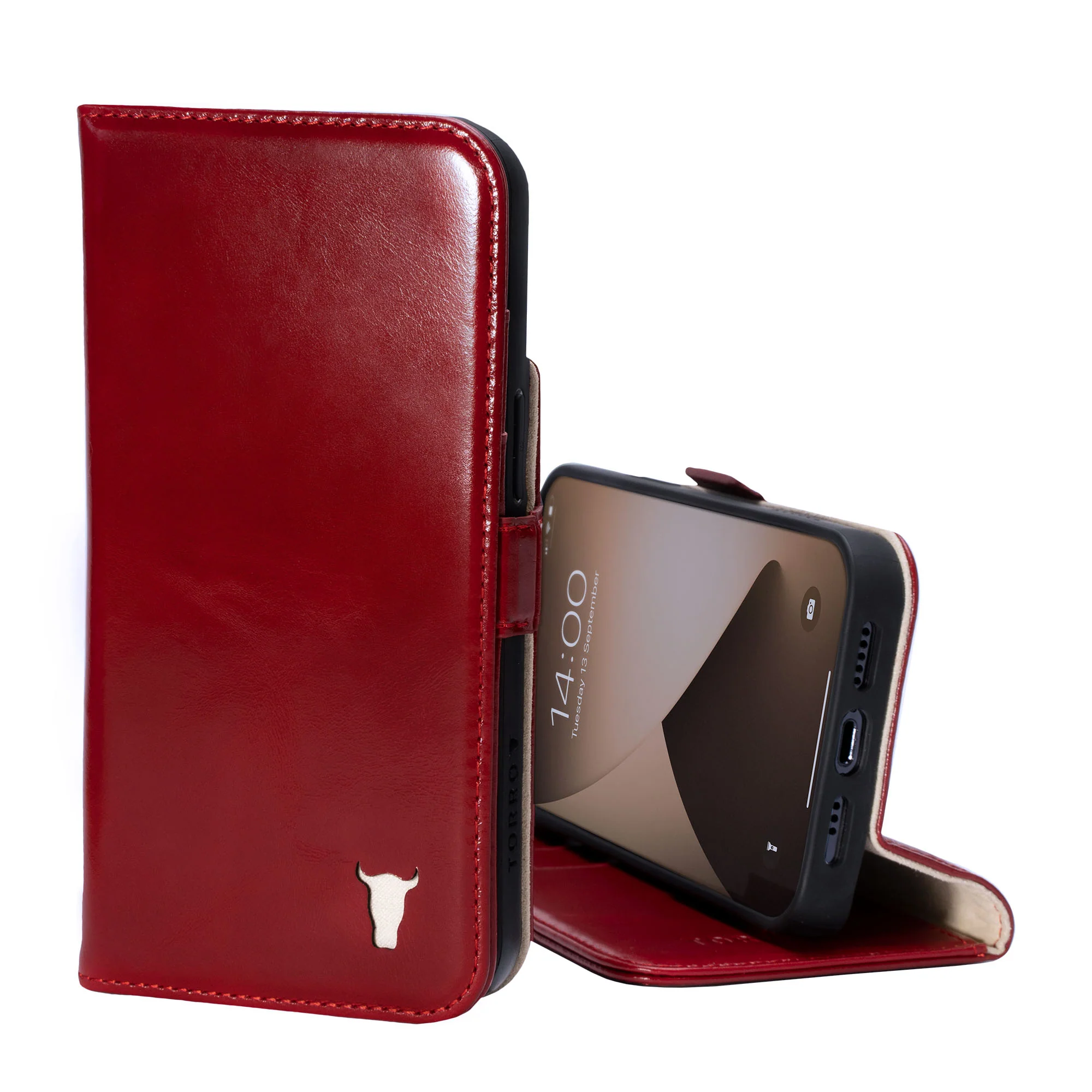 iPhone 13 Leather Case (with Stand function) - Image 4