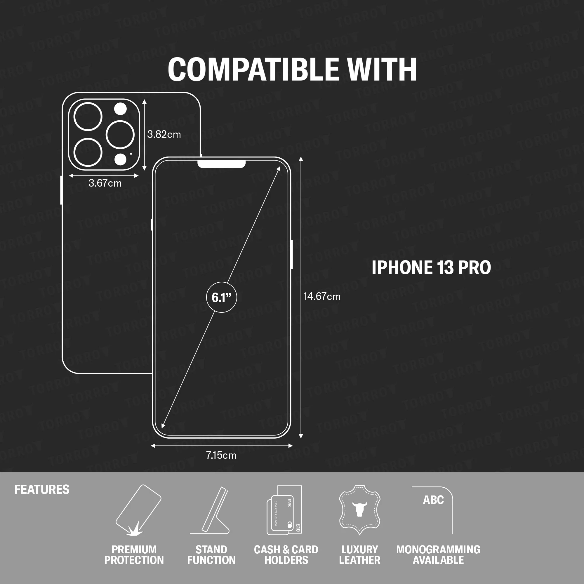iPhone 13 Pro Leather Case (with Stand function) - Image 4