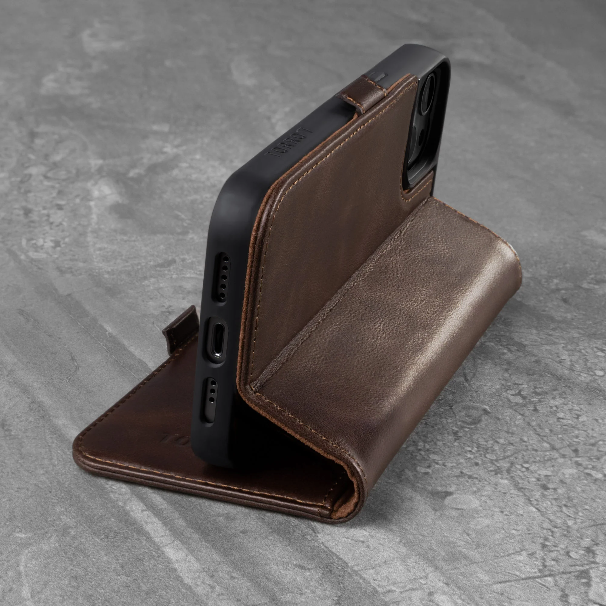 iPhone 13 Pro Max Leather Case (with Stand function) - Image 10