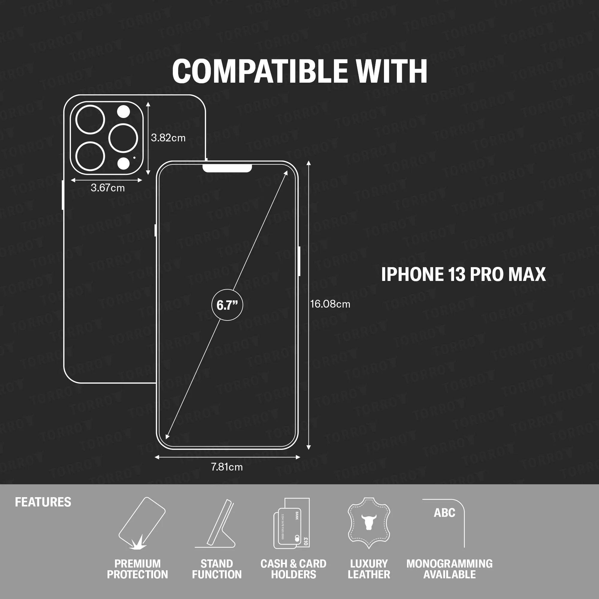 iPhone 13 Pro Max Leather Case (with Stand function) - Image 5