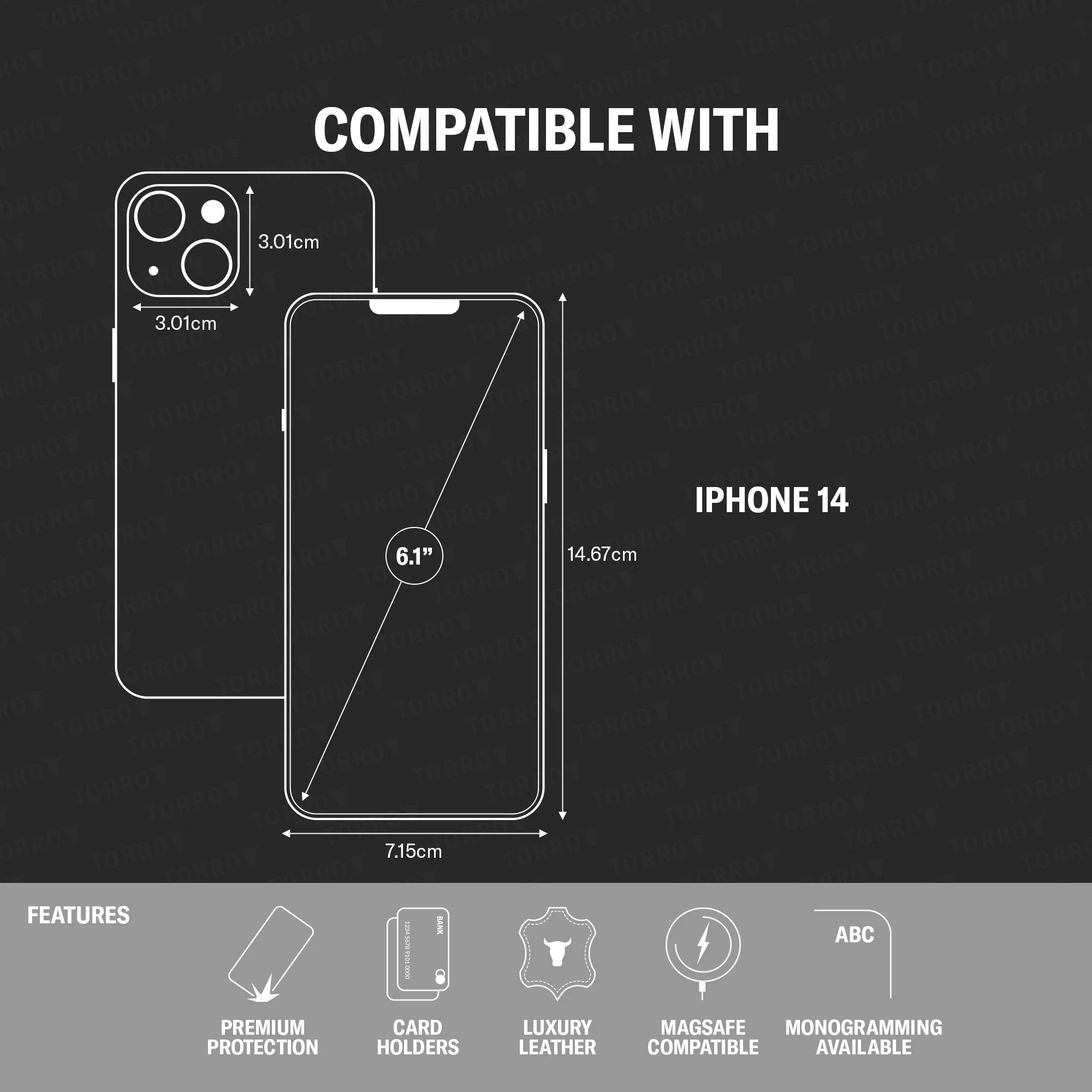 iPhone 14 Leather Flip Case (MagSafe Charging) - Image 3