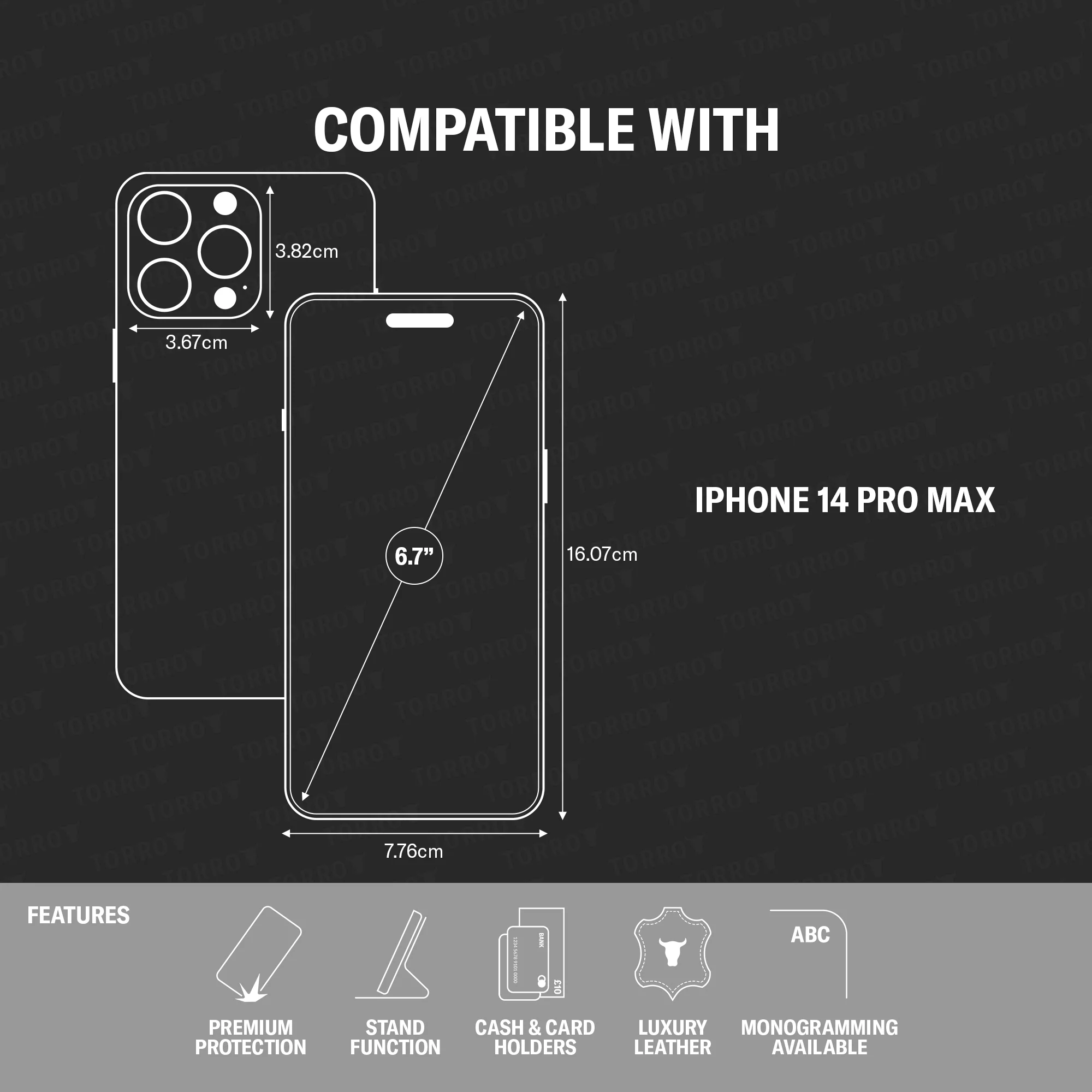 iPhone 14 Pro Max Leather Case (with Stand function) - Image 5