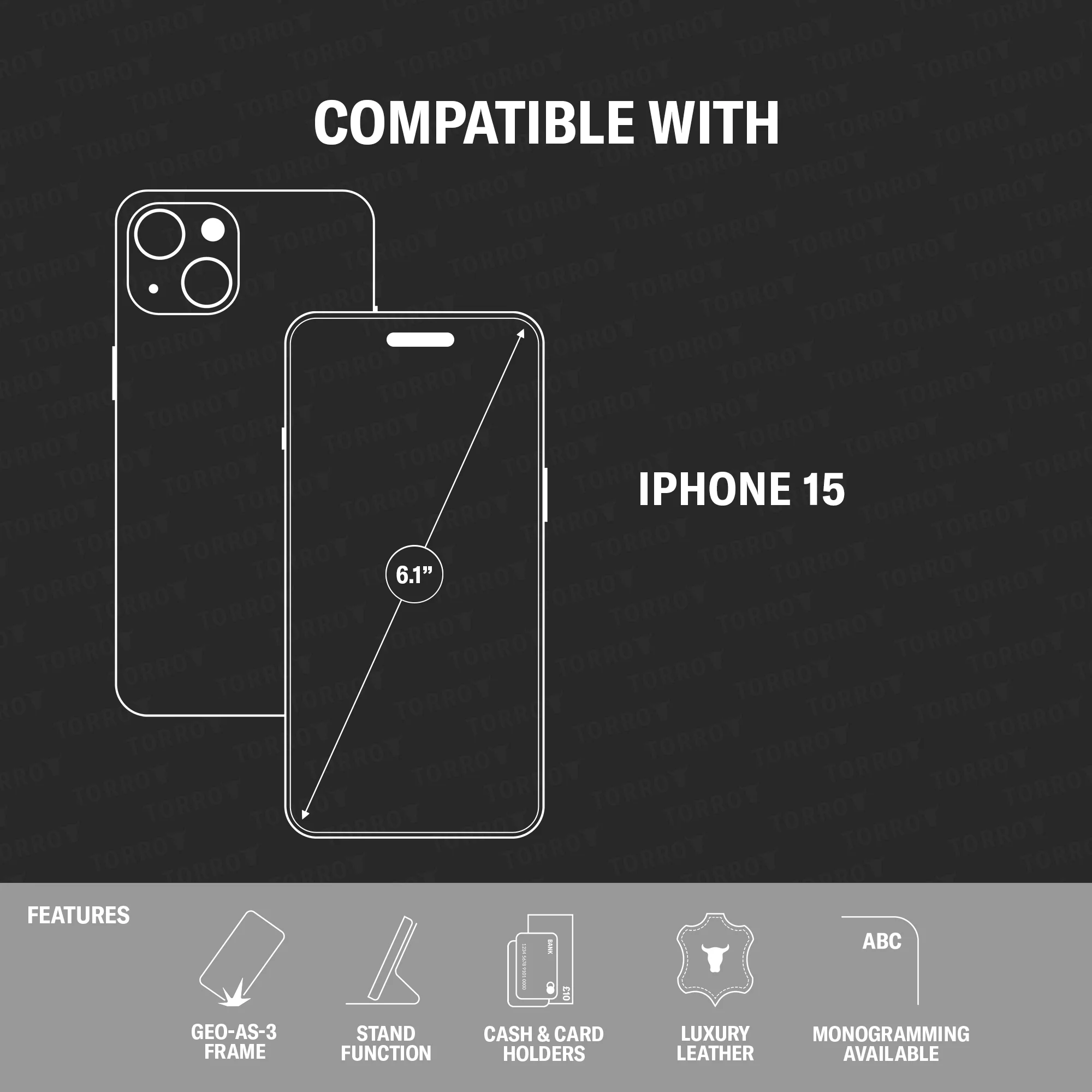 iPhone 15 Leather Wallet Case (with Stand Function) - Image 7
