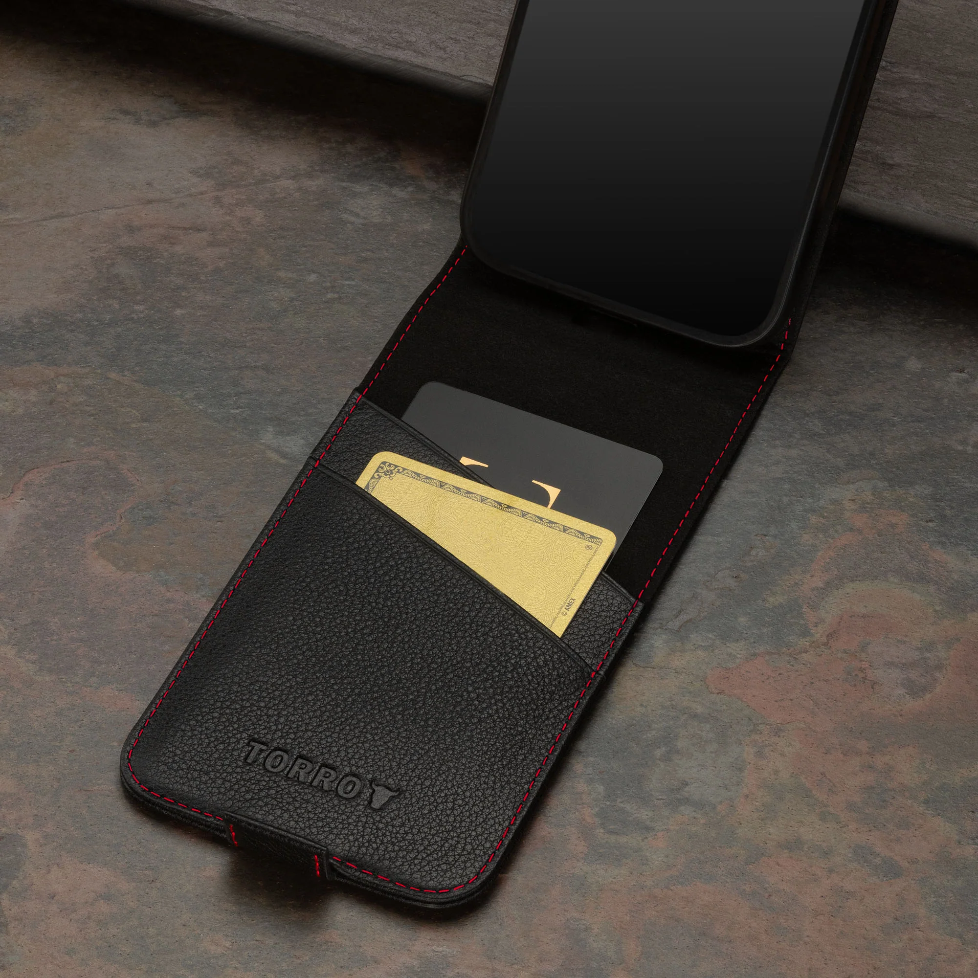 iPhone 15 Pro Leather Flip Case (MagSafe Charging) - Image 3