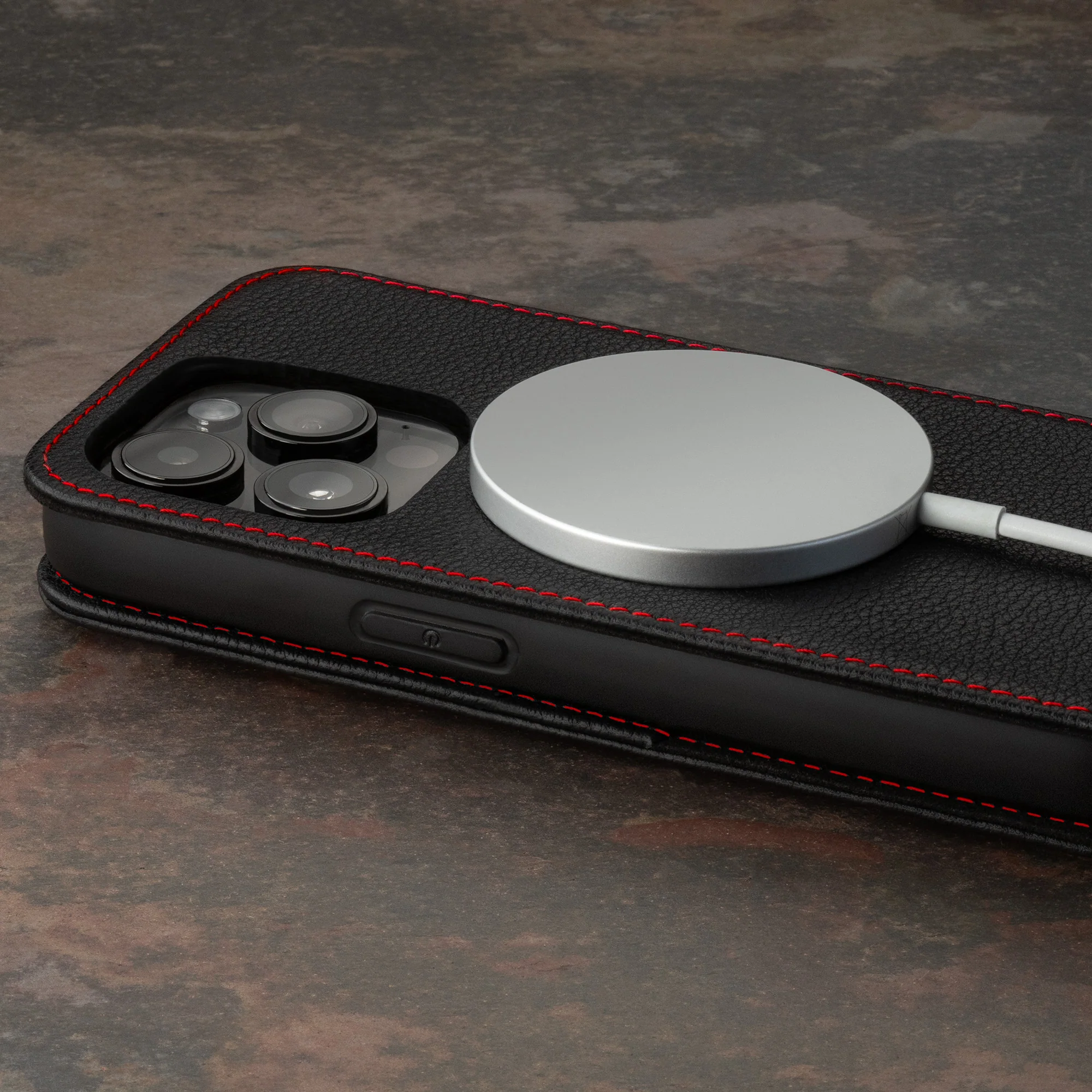 iPhone 15 Pro Leather Flip Case (MagSafe Charging) - Image 5