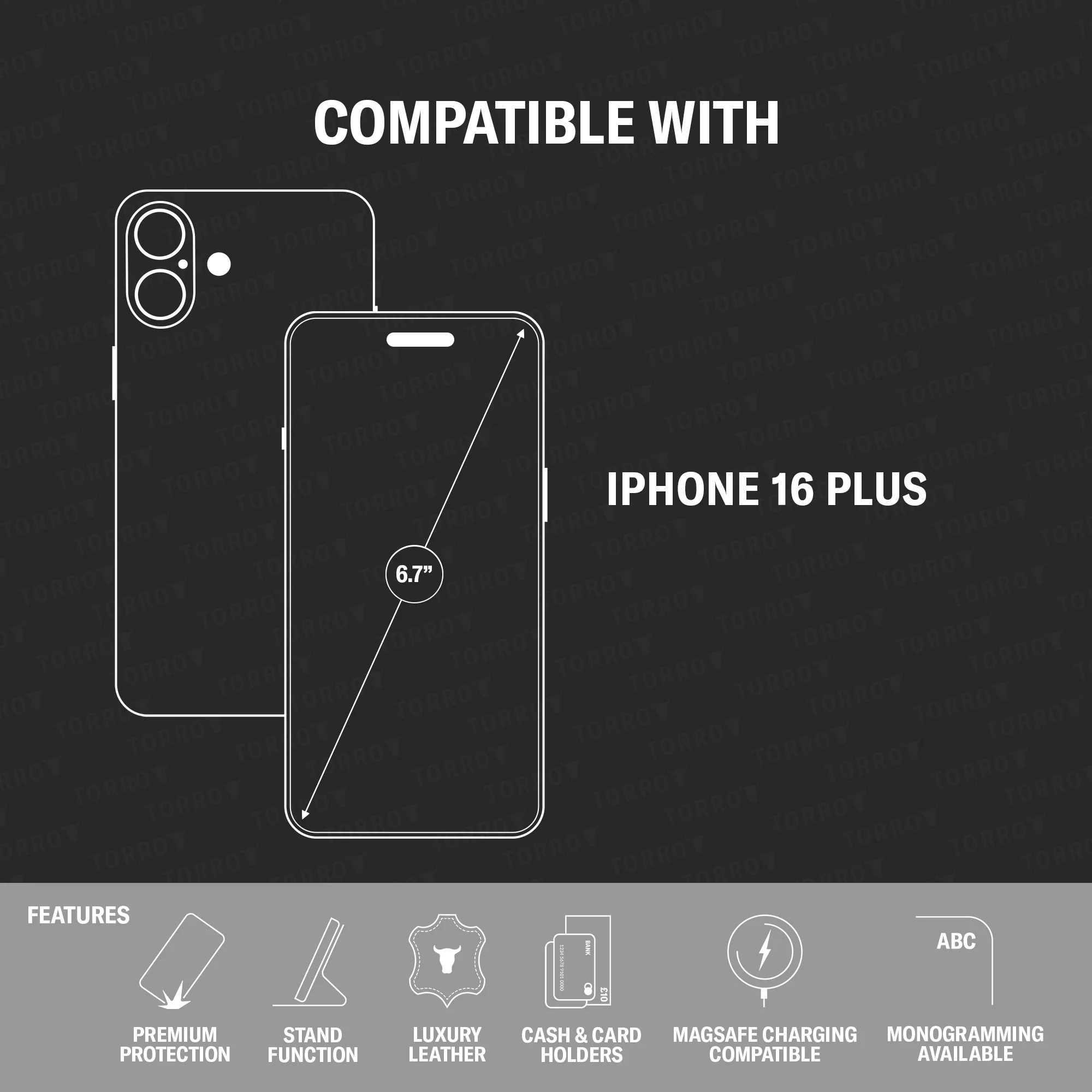 iPhone 16 Plus Leather Wallet Case (MagSafe Charging) - Image 3
