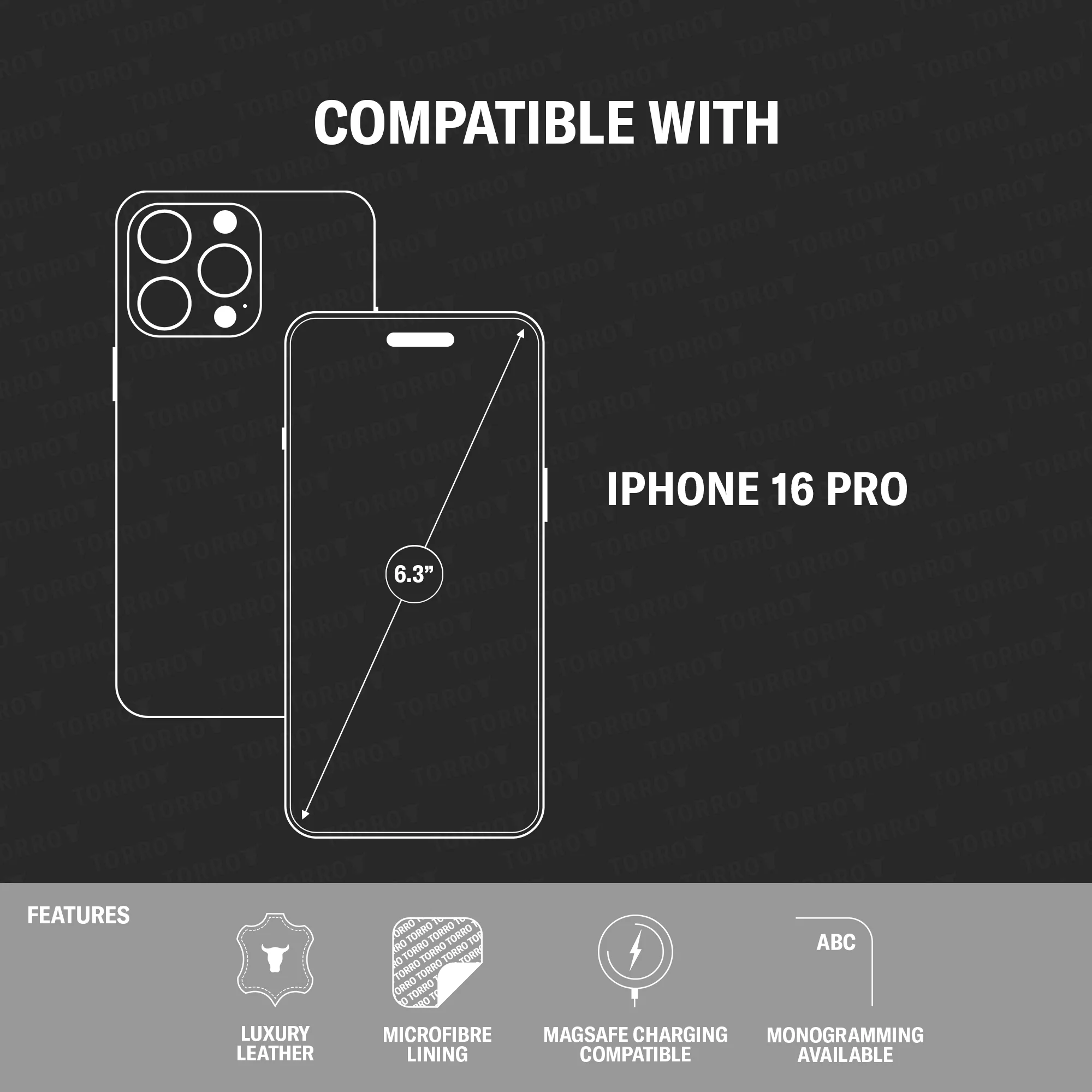 iPhone 16 Pro Leather Slimline Bumper Case (MagSafe Compatible) - Image 4