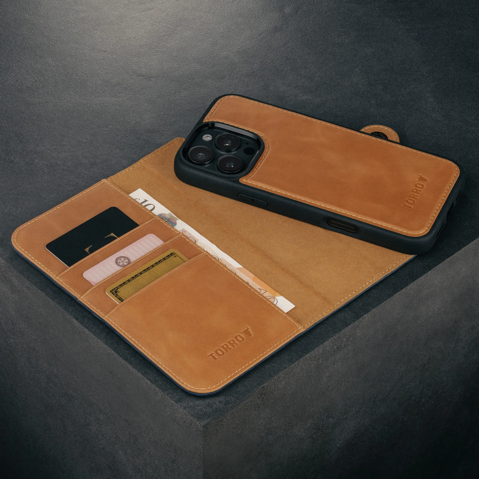 iPhone 16 Pro Max Leather Wallet Case (with Detachable Cover & MagSafe Compatible) - Image 7