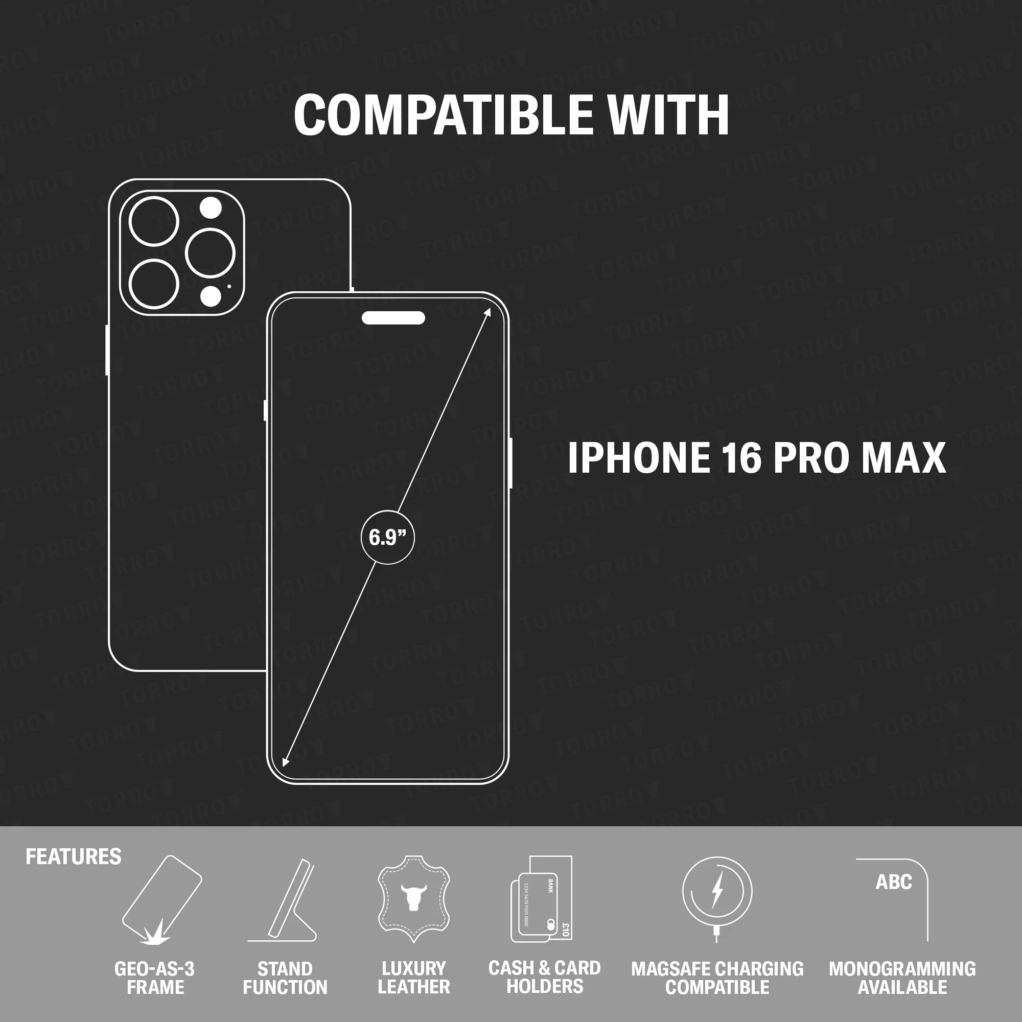 iPhone 16 Pro Max Leather Wallet Case (MagSafe Charging) - Image 6