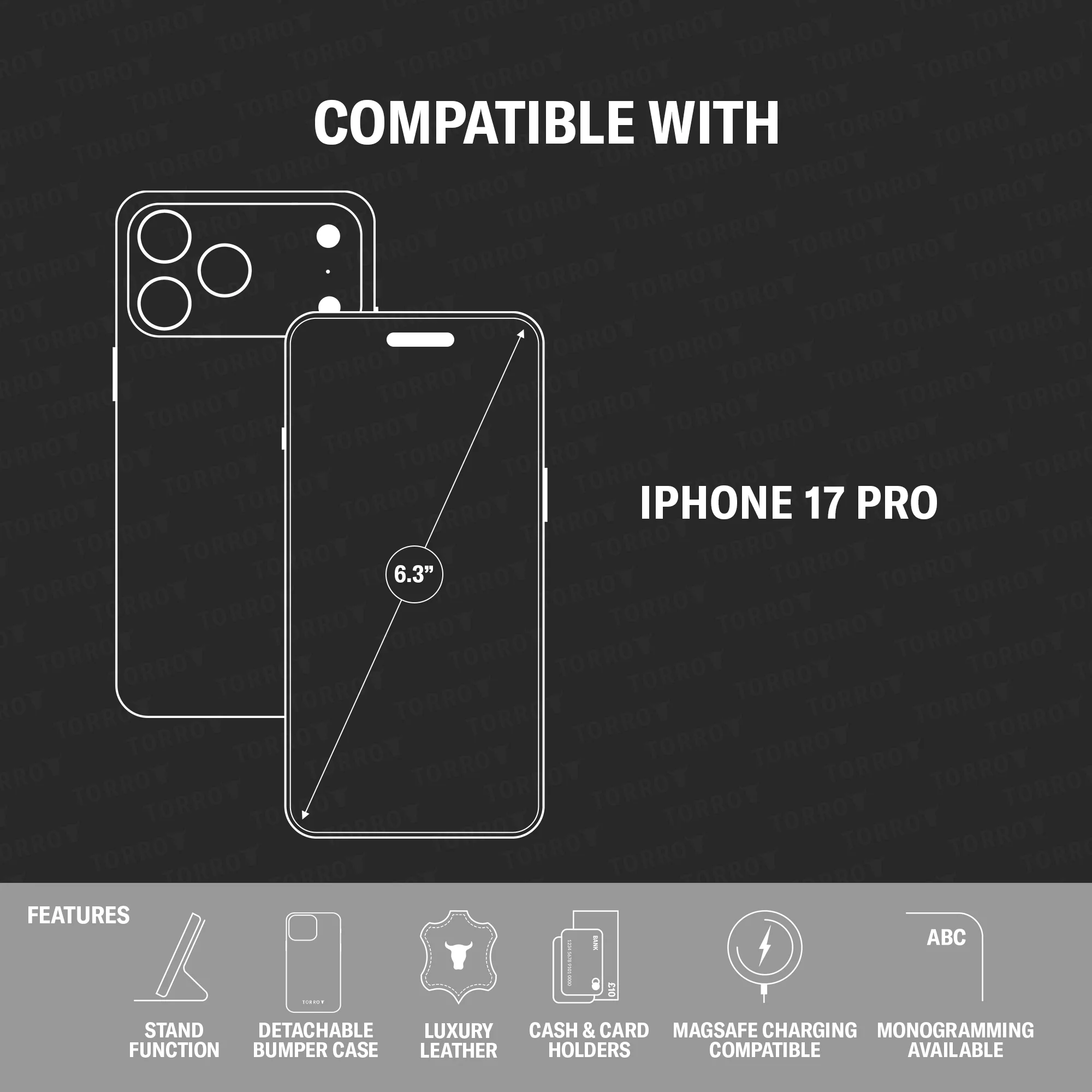 iPhone 17 Pro 2-in-1 Detachable Leather Wallet Case (MagSafe Charging) - Image 6