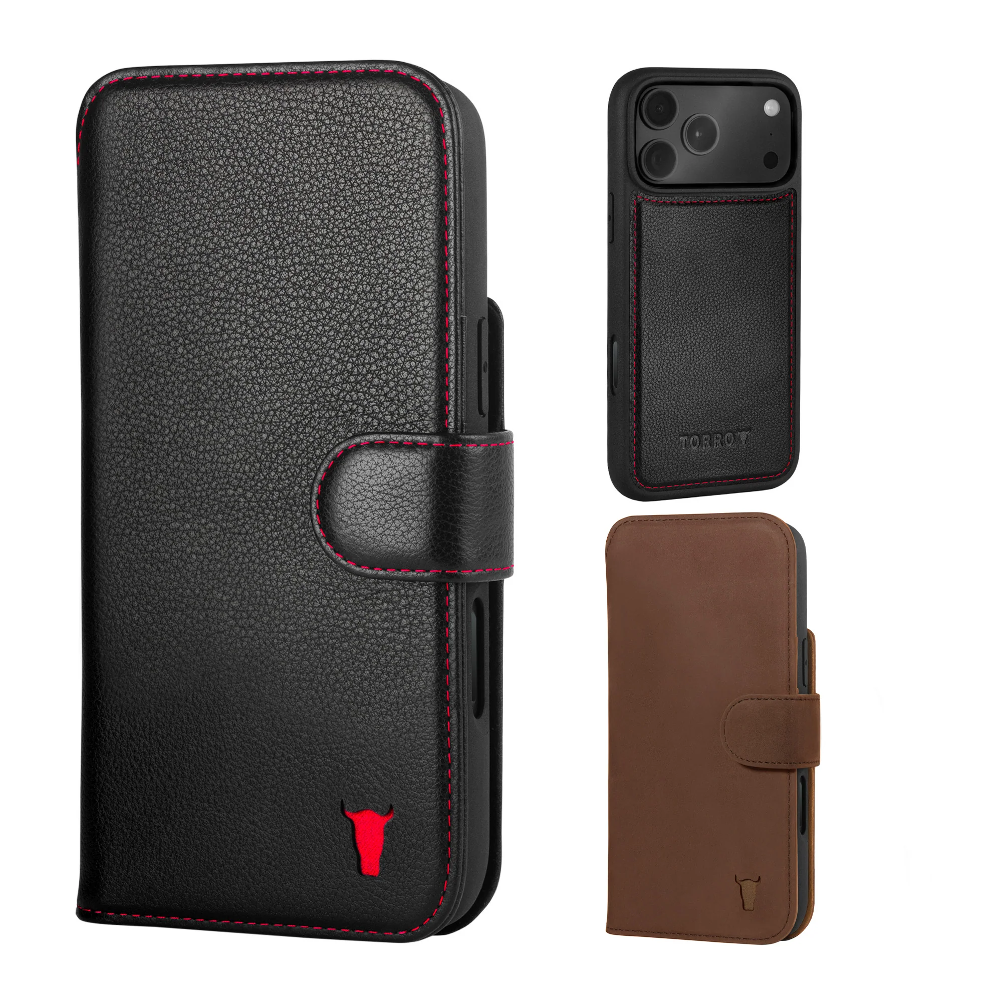 iPhone 17 Pro Detachable Wallet Case + Extra Cover Bundle (Mix and Match Leathers & Colours) - Image 4