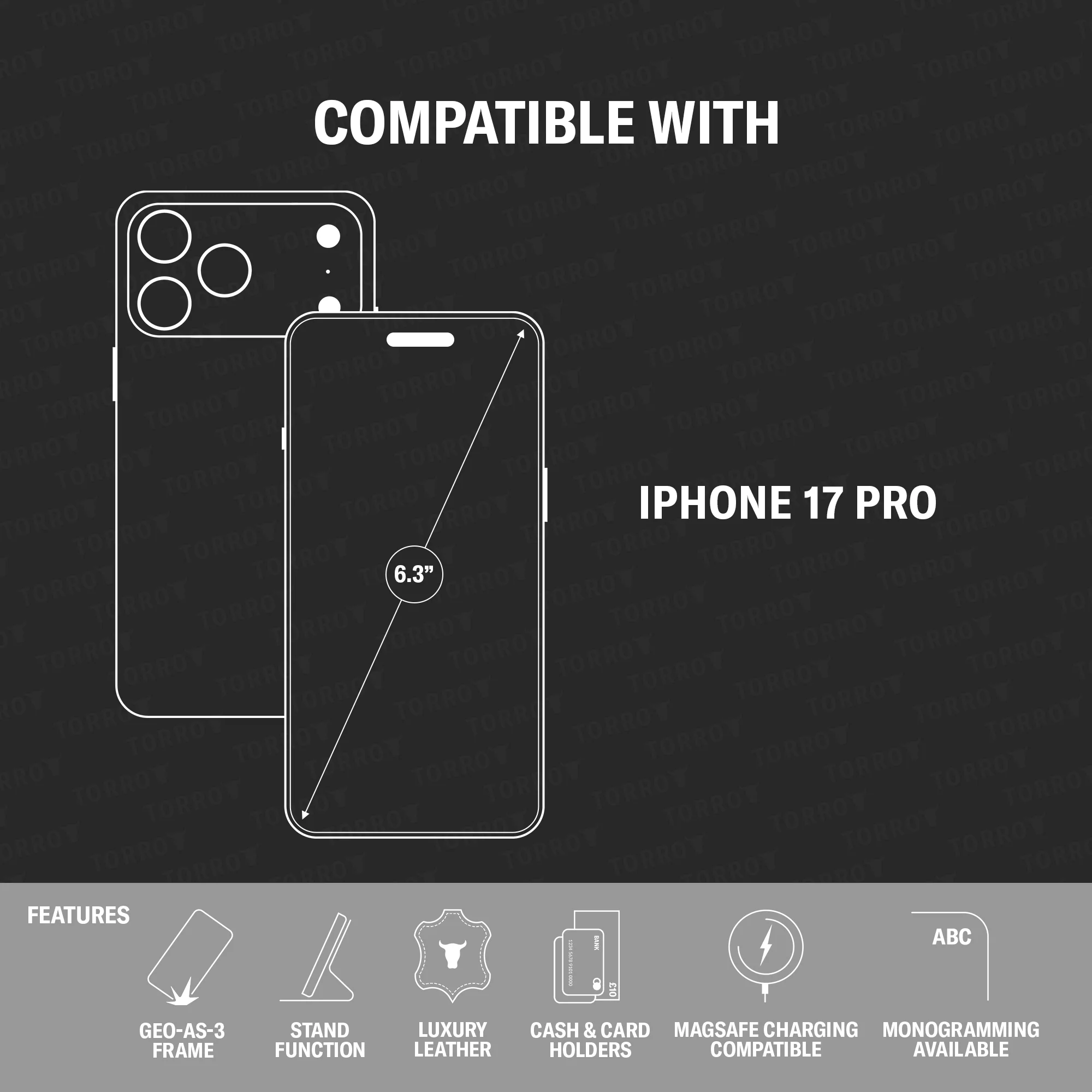 iPhone 17 Pro Leather Wallet Case (MagSafe Charging & Stand) - Image 9