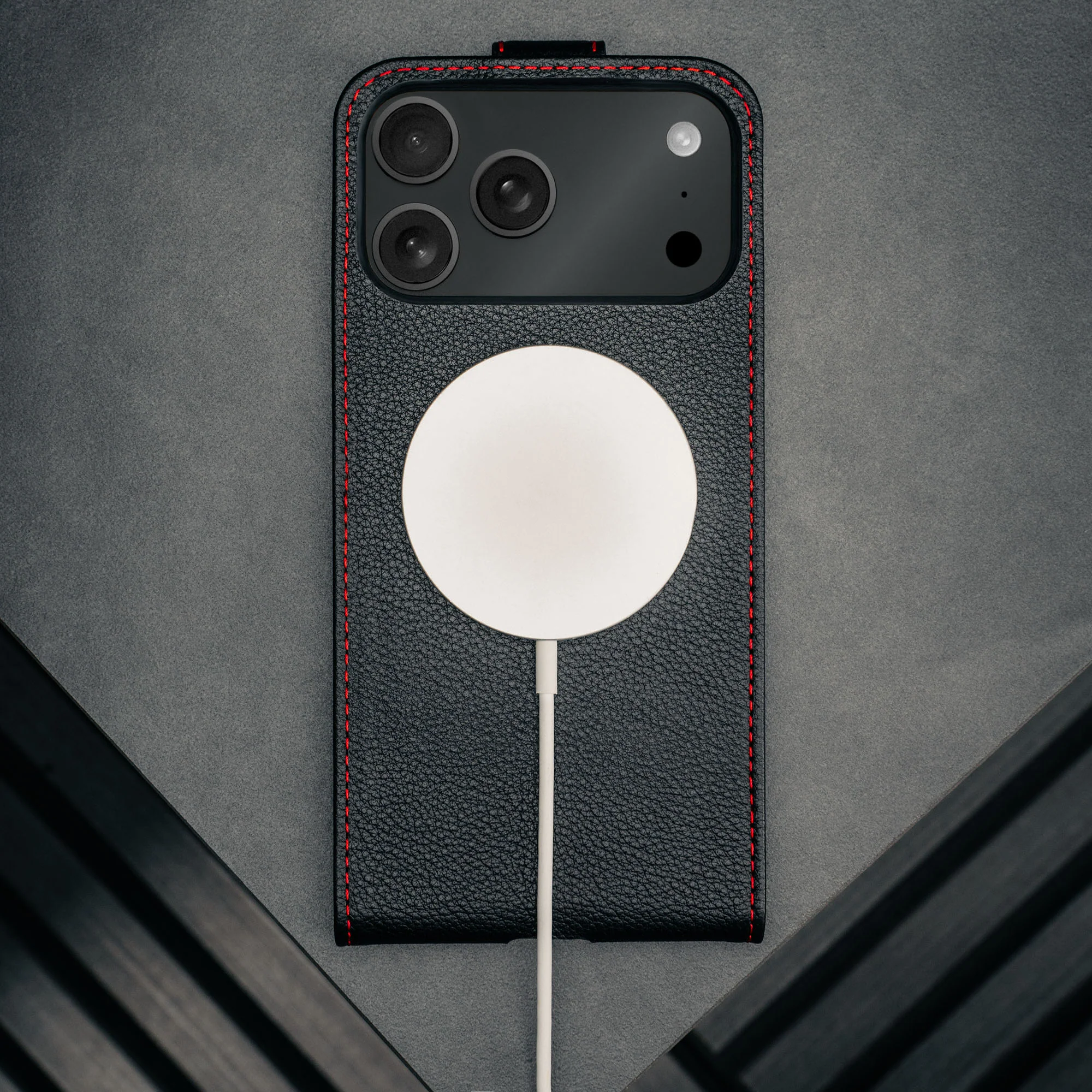 iPhone 17 Pro Leather Flip Case (MagSafe Charging) - Image 5