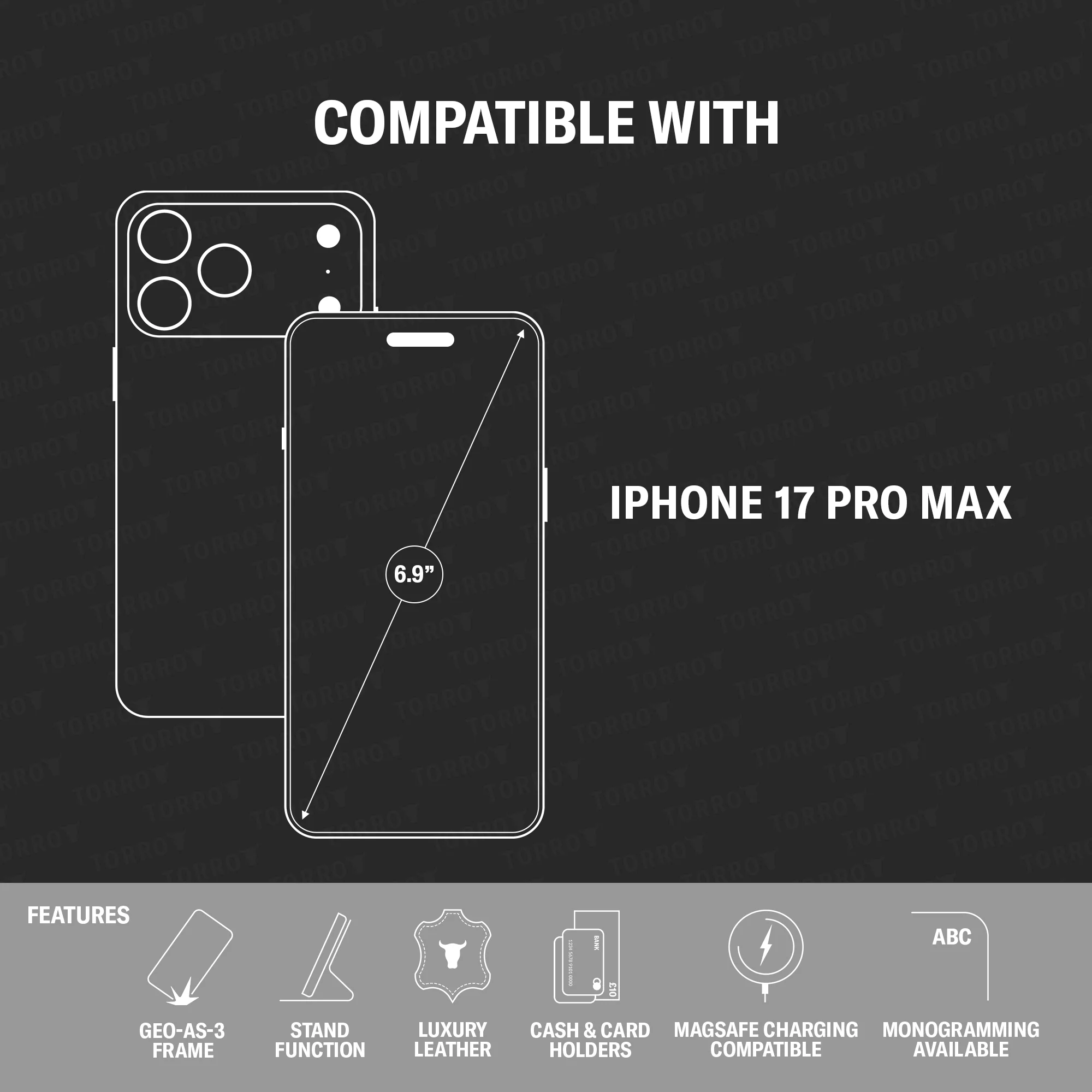 iPhone 17 Pro Max Leather Wallet Case (MagSafe Charging & Stand) - Image 9