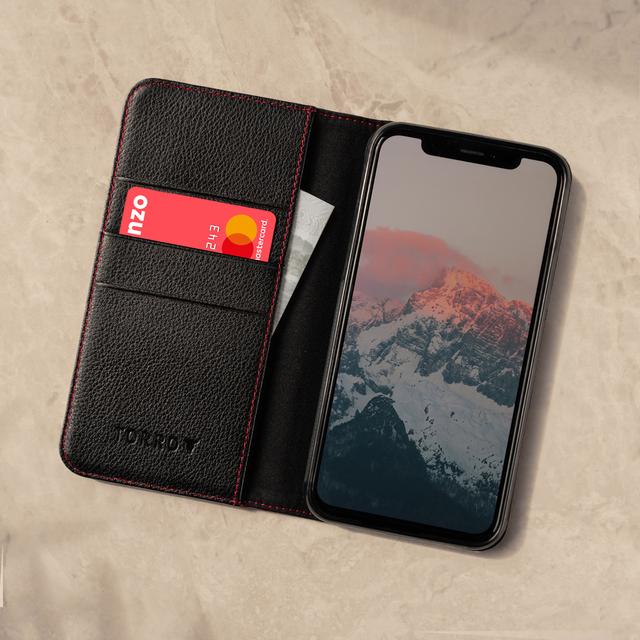 iPhone XR Leather Case (Stand & Card Holder) - Image 4