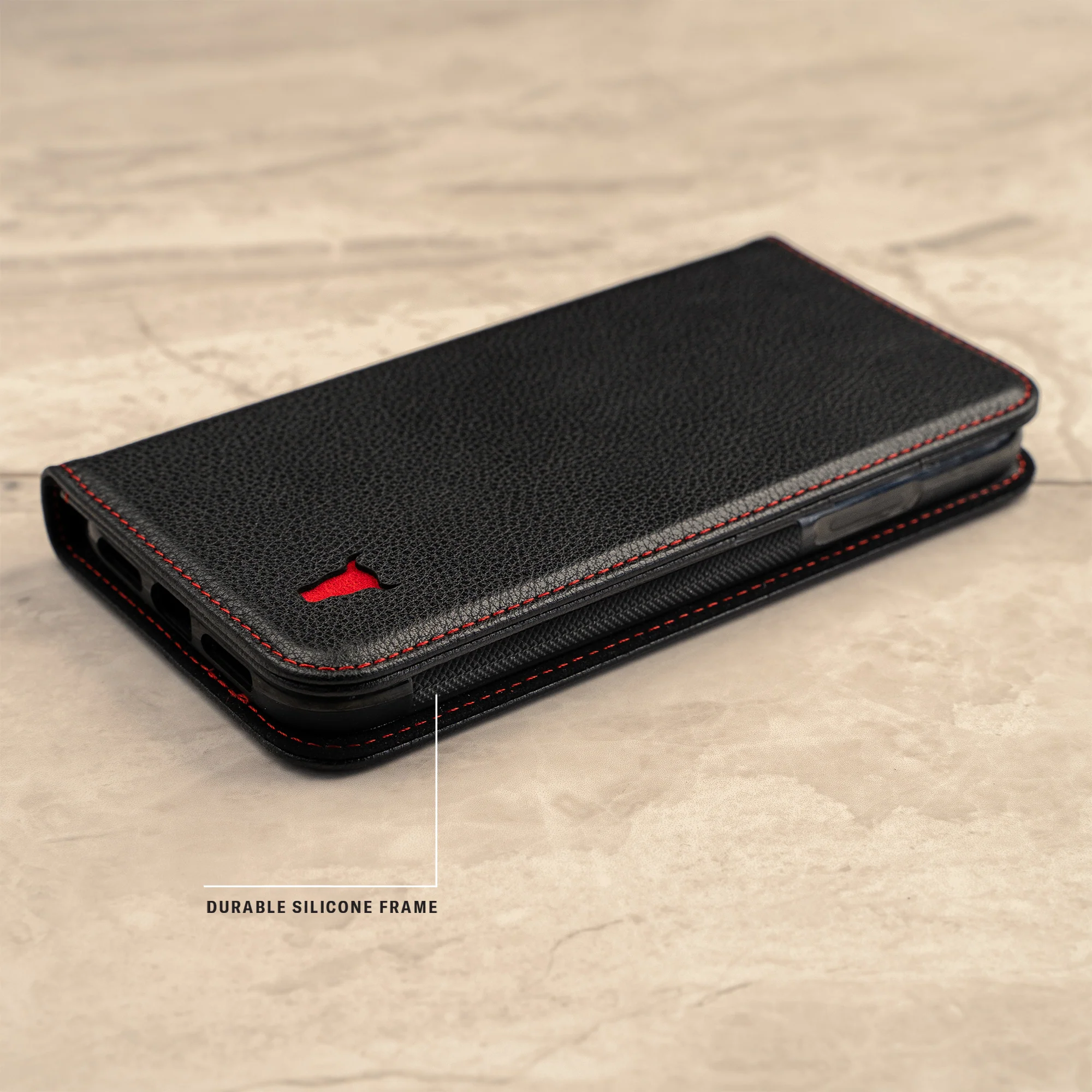 iPhone XR Leather Case (Stand & Card Holder) - Image 5