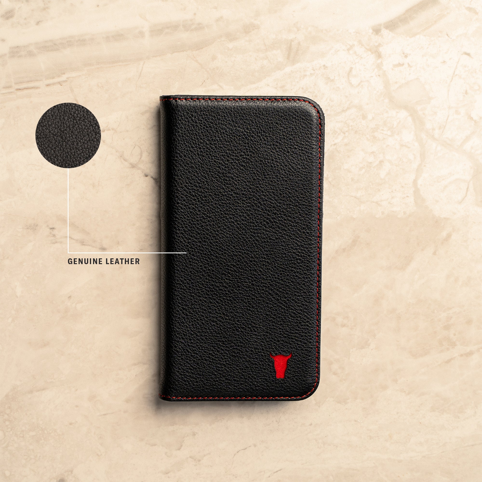iPhone XR Leather Case (Stand & Card Holder) - Image 6