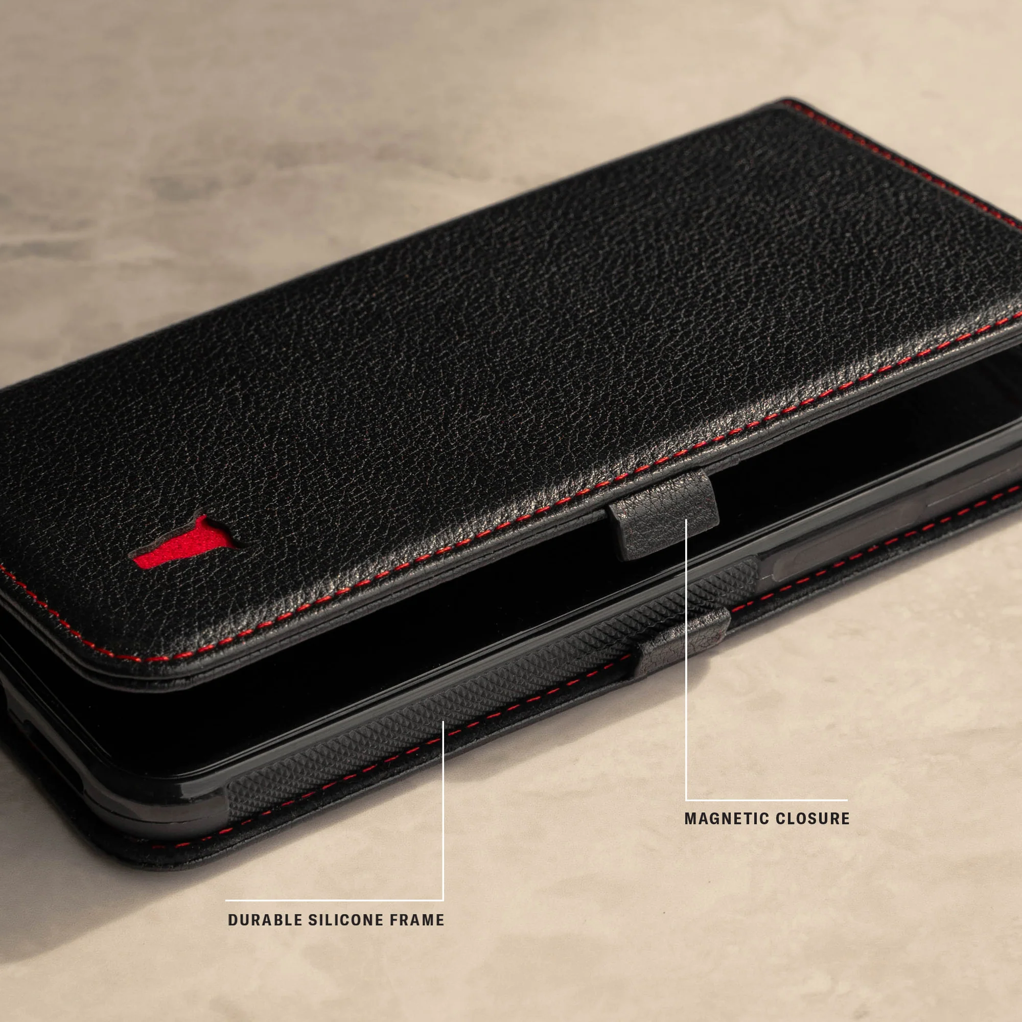 iPhone X / iPhone XS Leather Case (with Stand function) - Image 4
