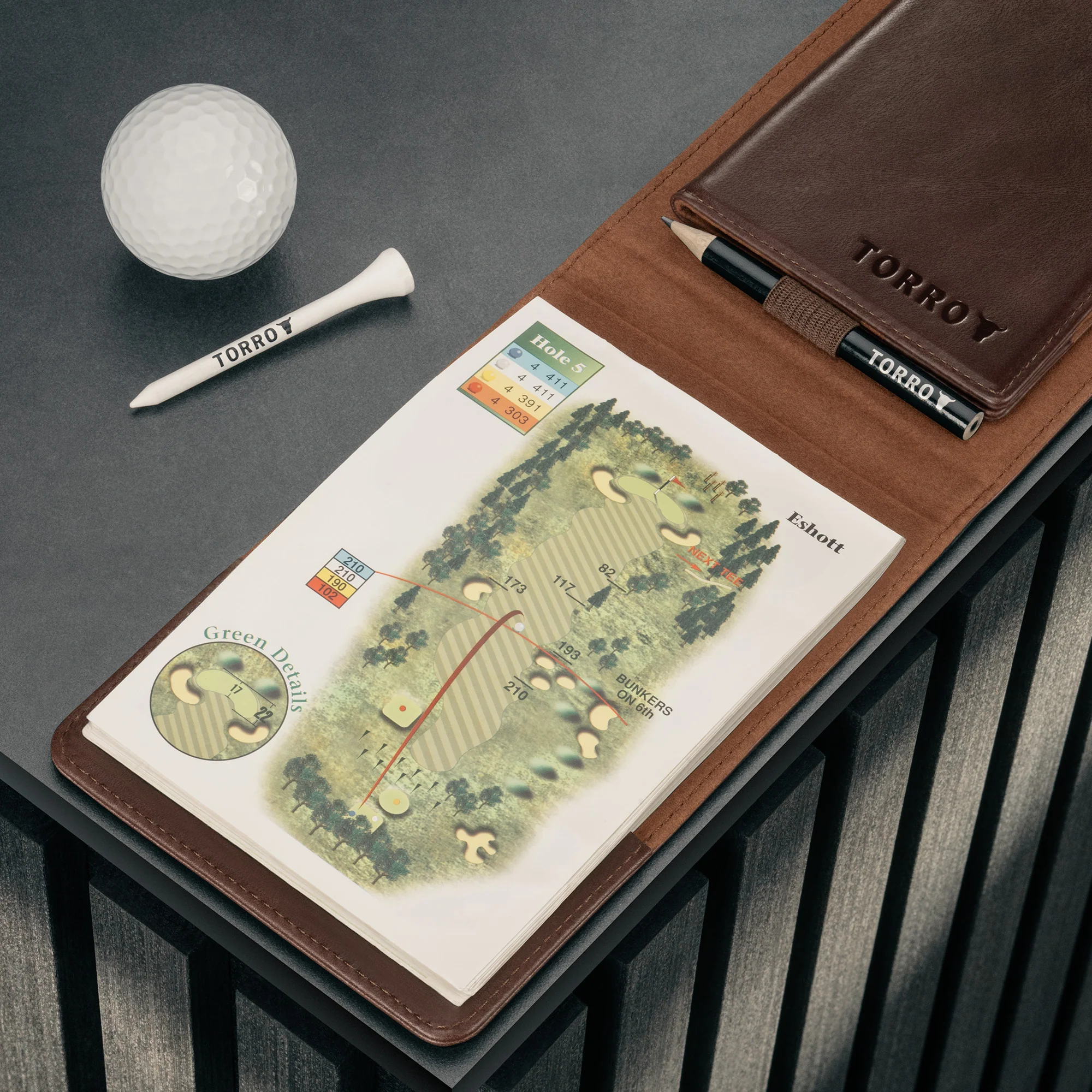 Leather Golf Scorecard Holder and Yardage Book Cover - Image 12