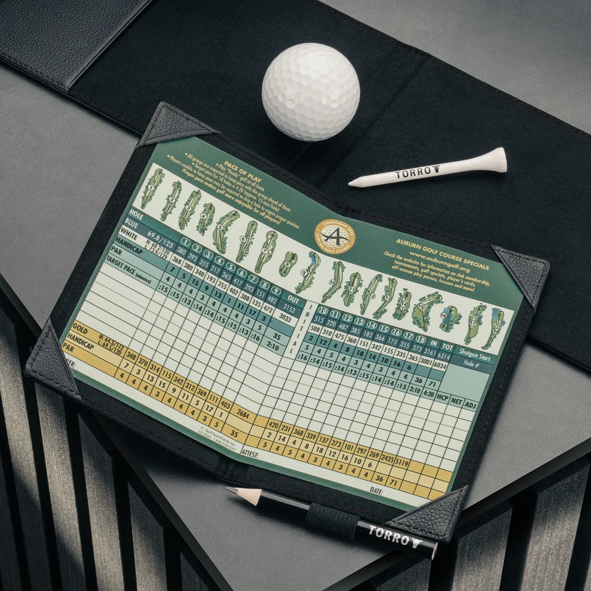 Leather Golf Scorecard Holder and Yardage Book Cover - Image 16