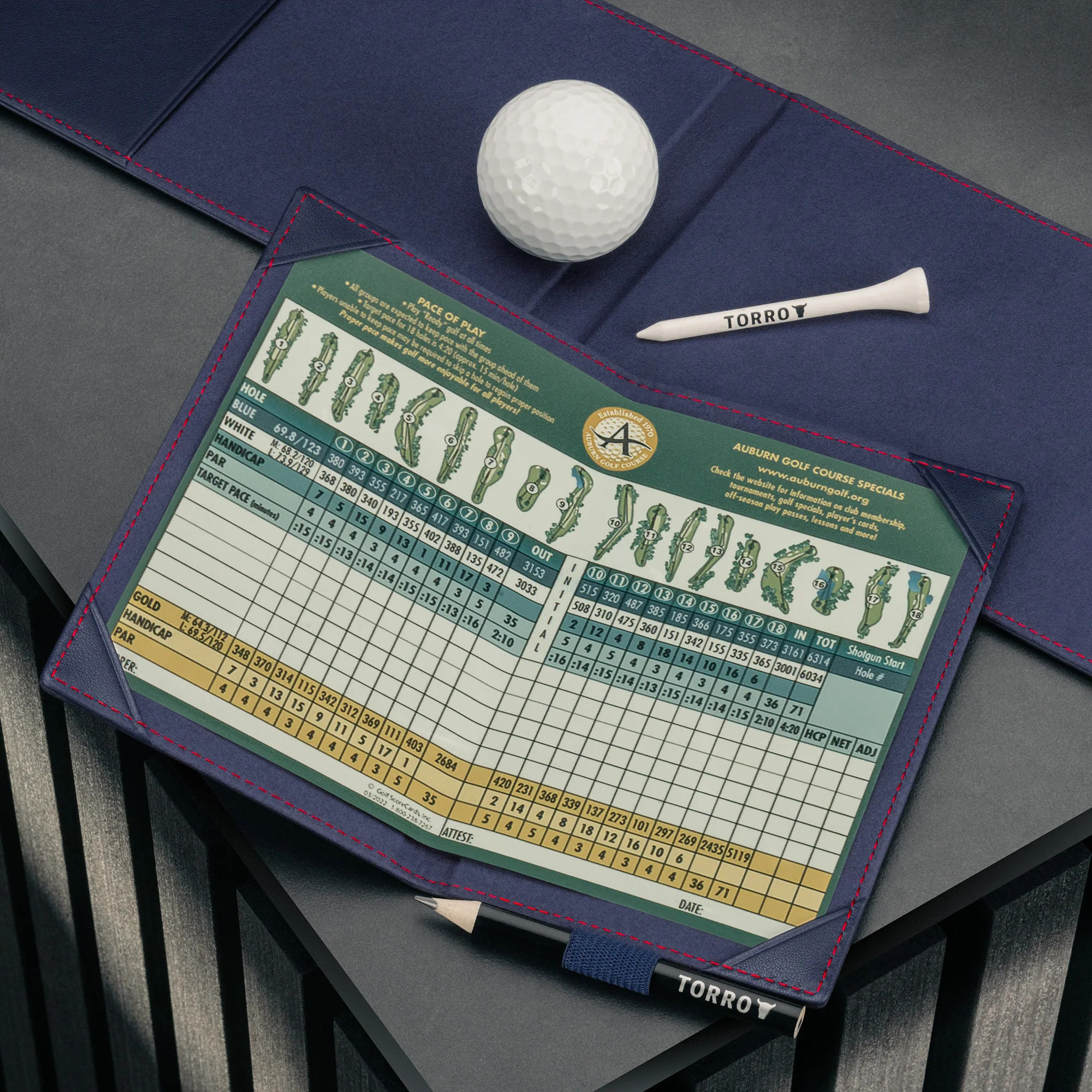Leather Golf Scorecard Holder and Yardage Book Cover - Image 21