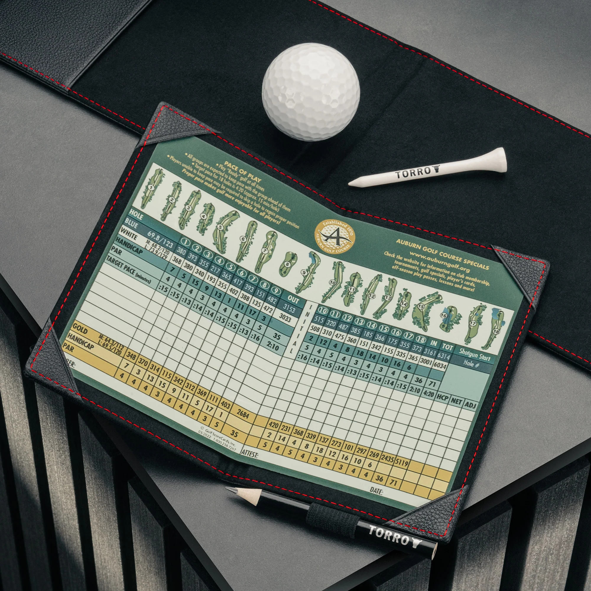 Leather Golf Scorecard Holder and Yardage Book Cover - Image 6