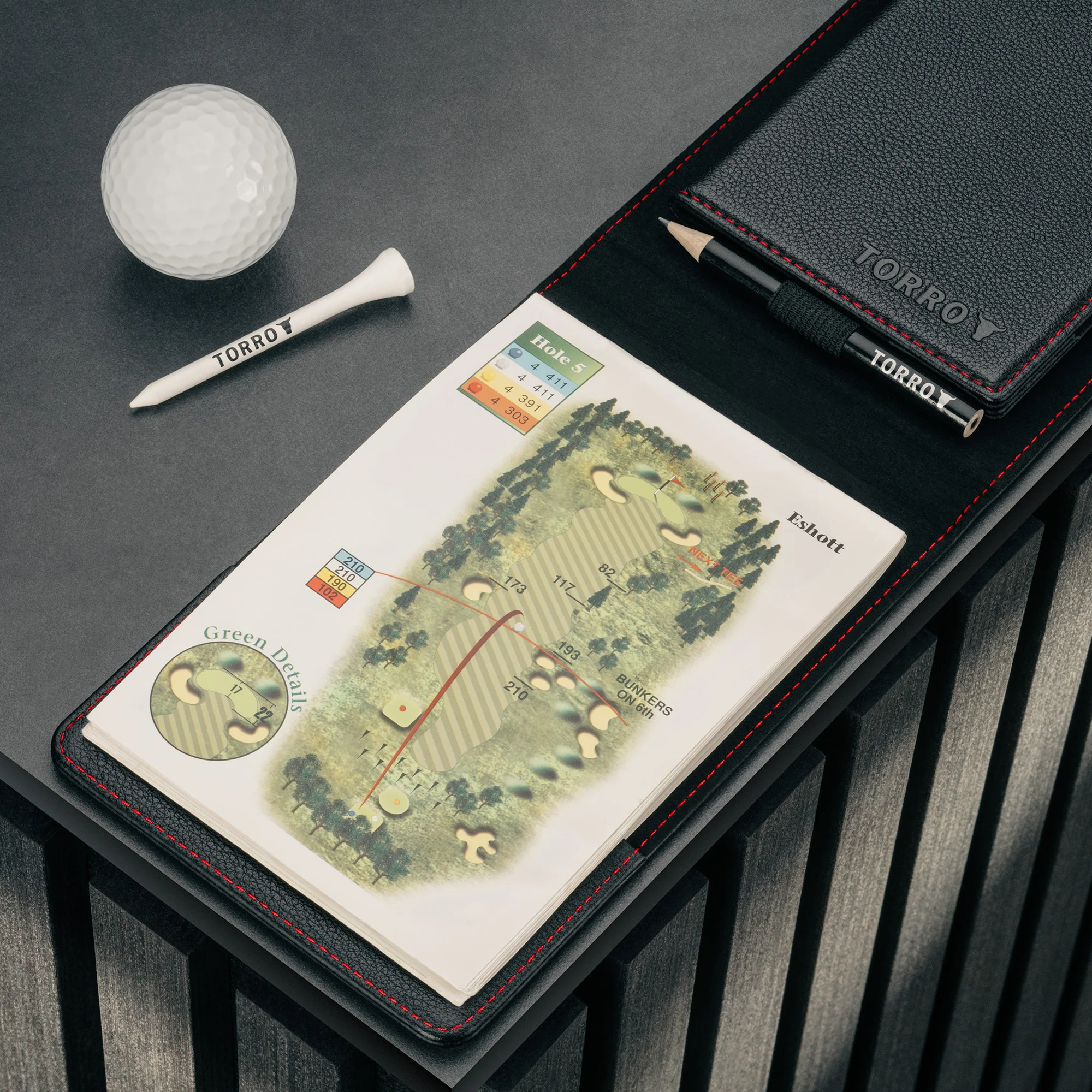 Leather Golf Scorecard Holder and Yardage Book Cover - Image 7