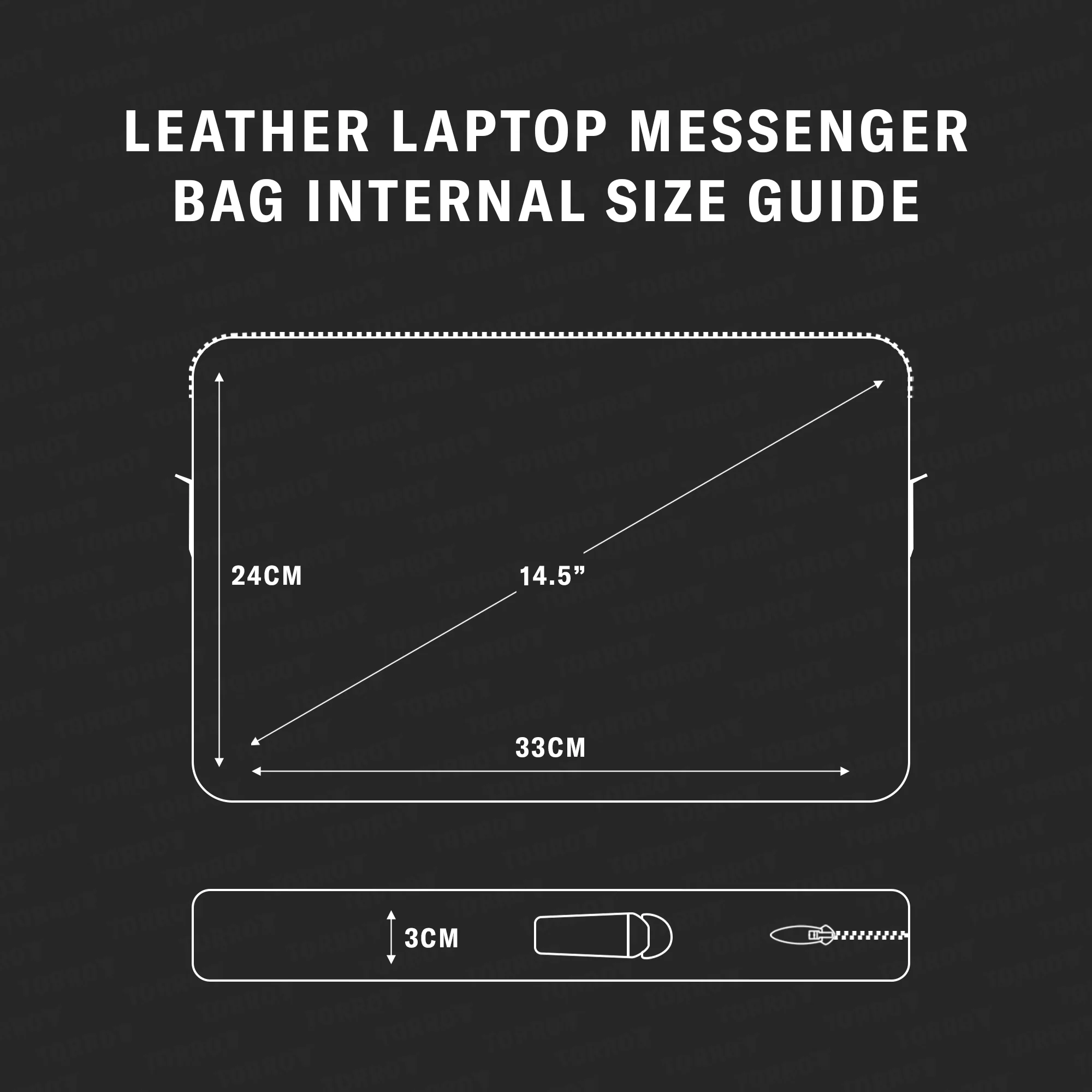 Slim Leather Laptop Bag - Image 3