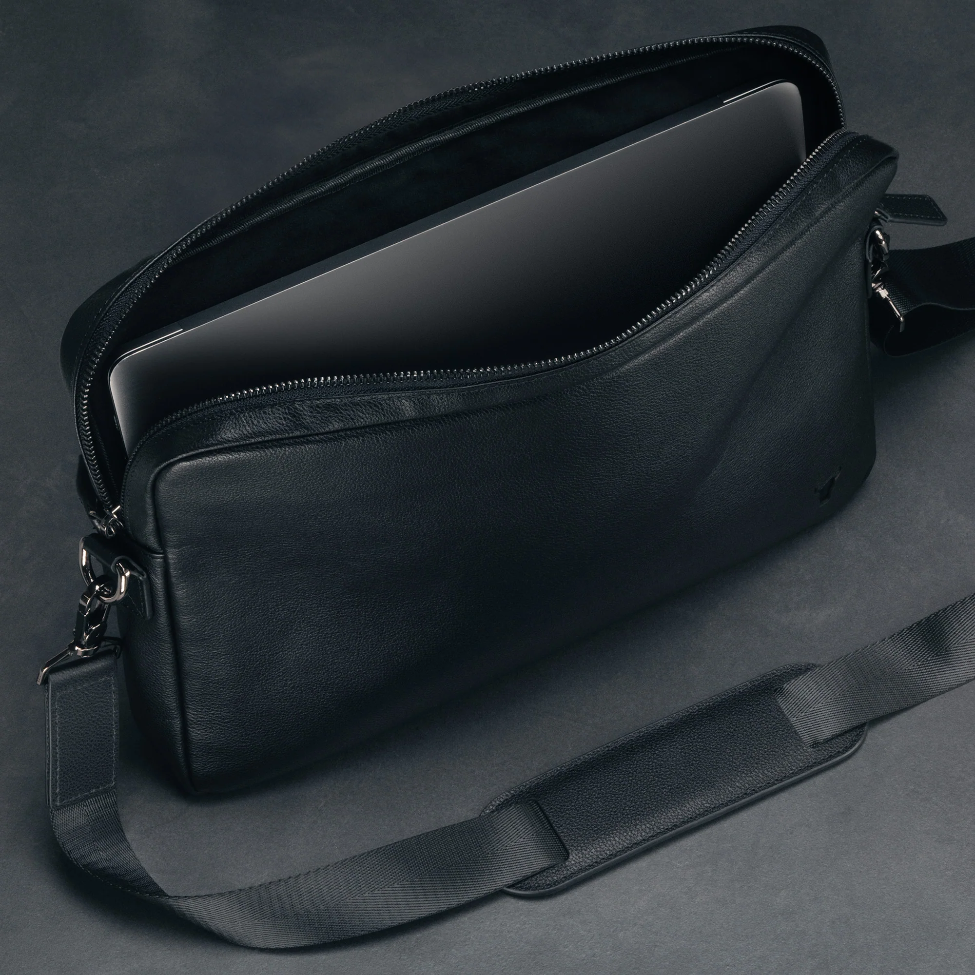 Slim Leather Laptop Bag - Image 7