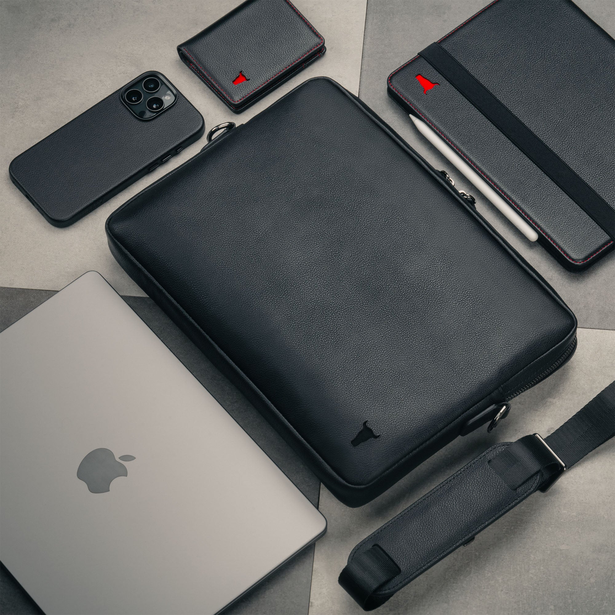 Slim Leather Laptop Bag - Image 8