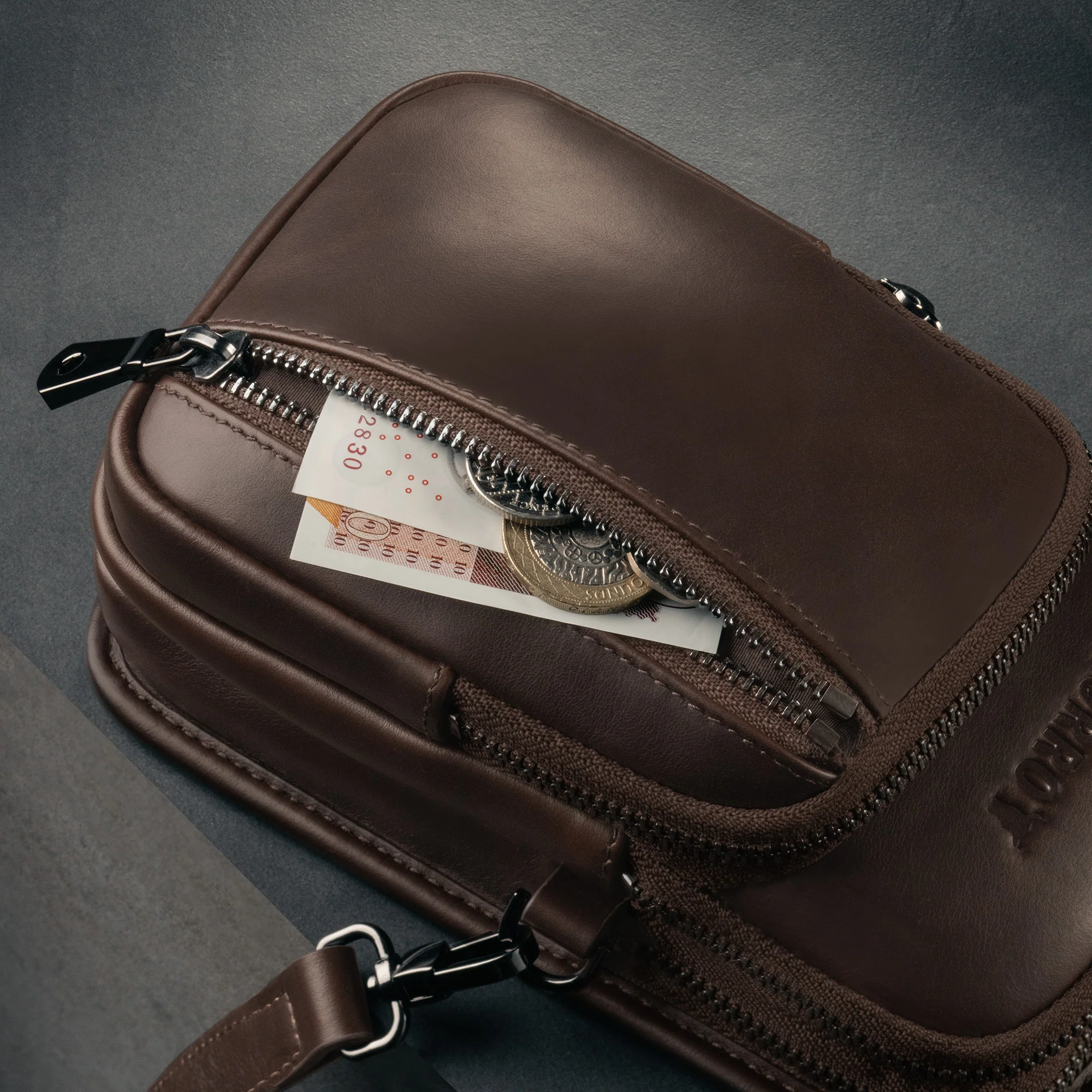 Leather Crossbody Phone Bag - Image 10