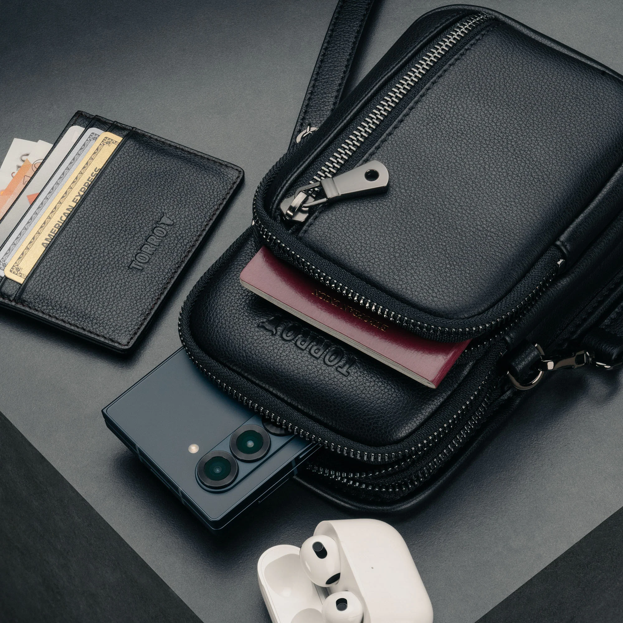 Leather Crossbody Phone Bag - Image 3