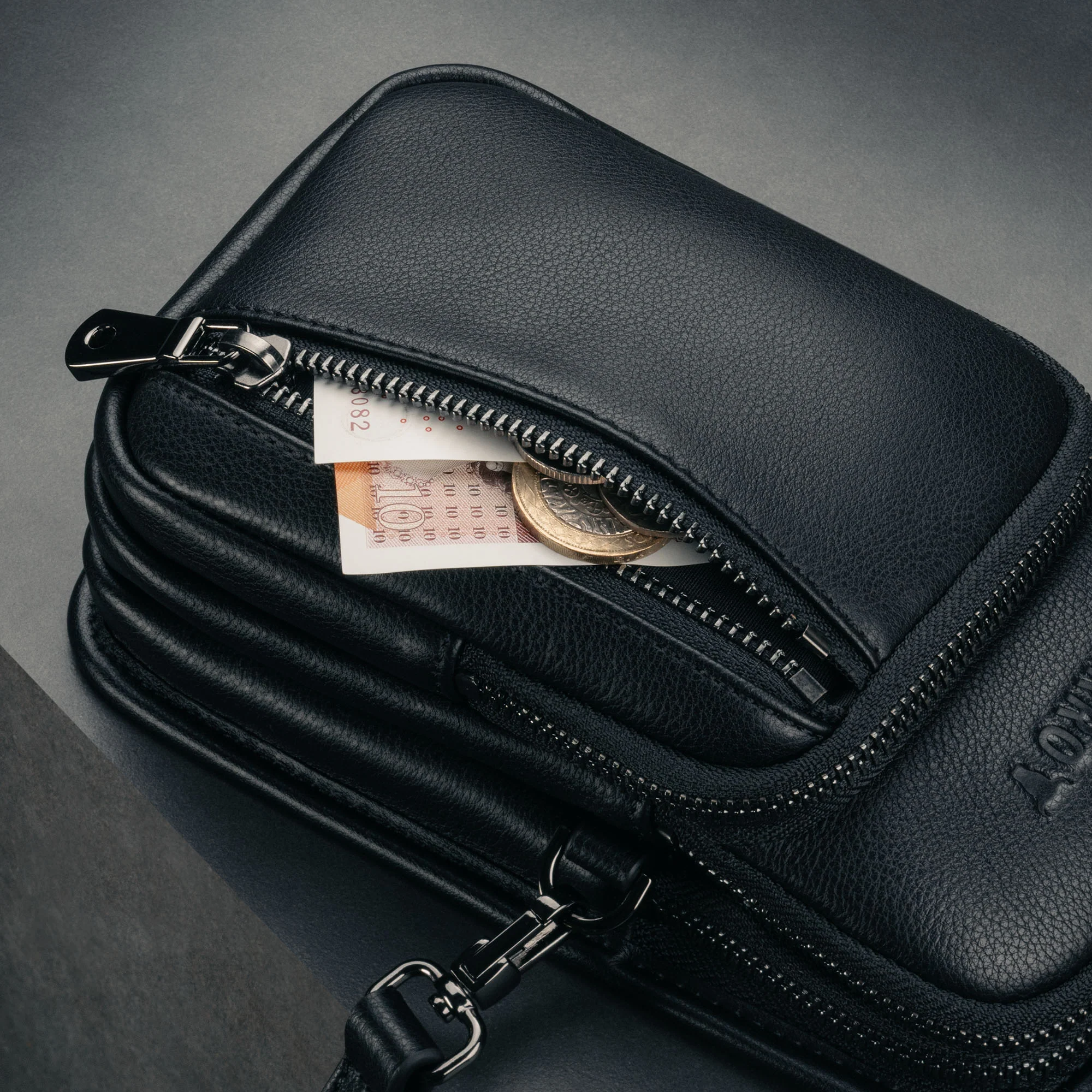 Leather Crossbody Phone Bag - Image 5